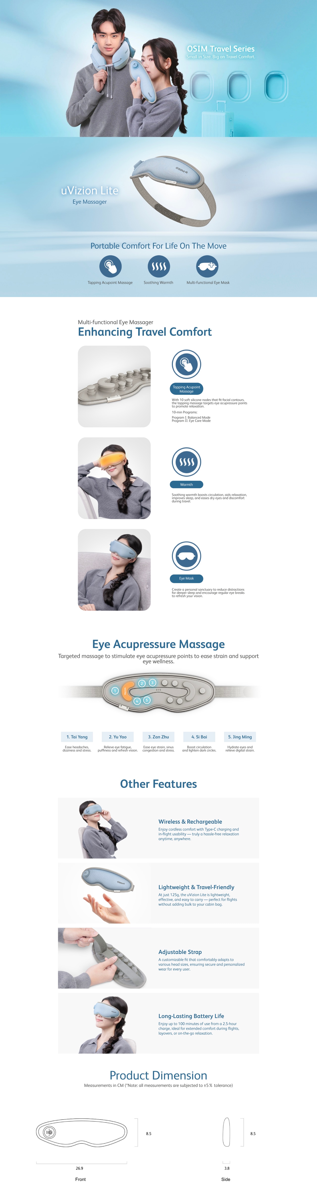 OSIM uVizion Lite Travel Eye Massager
