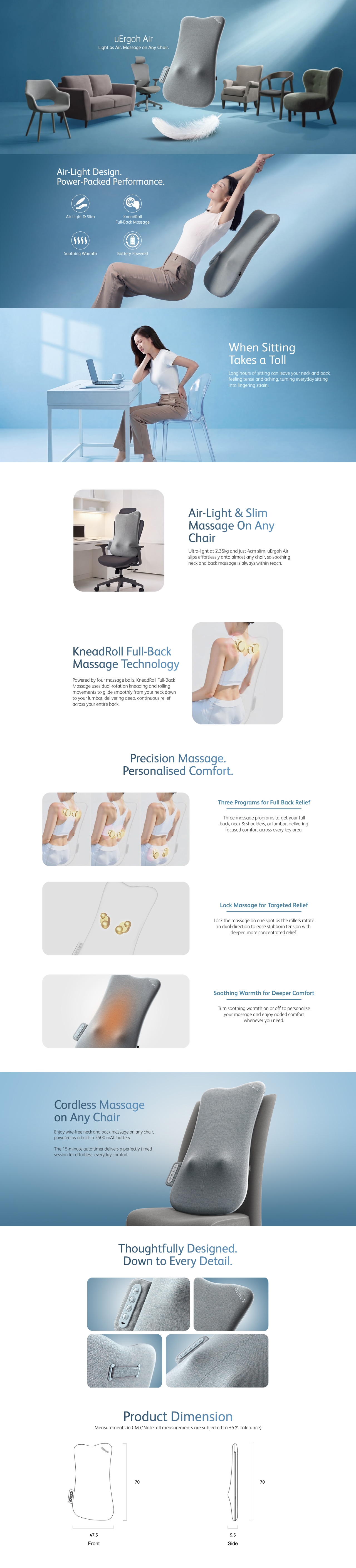 OSIM uErgoh Air Neck & Back Massage Pad