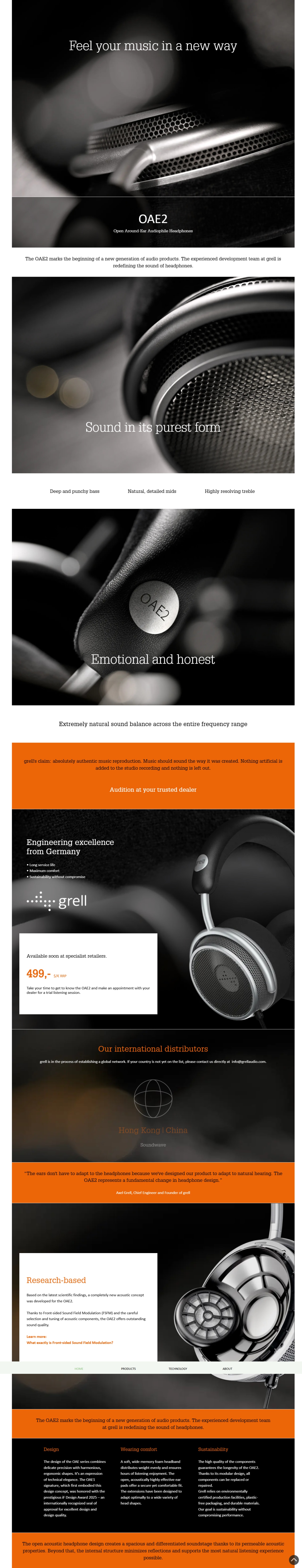 Grell Audio OAE2 OPEN AROUND-EAR HEADPHONES