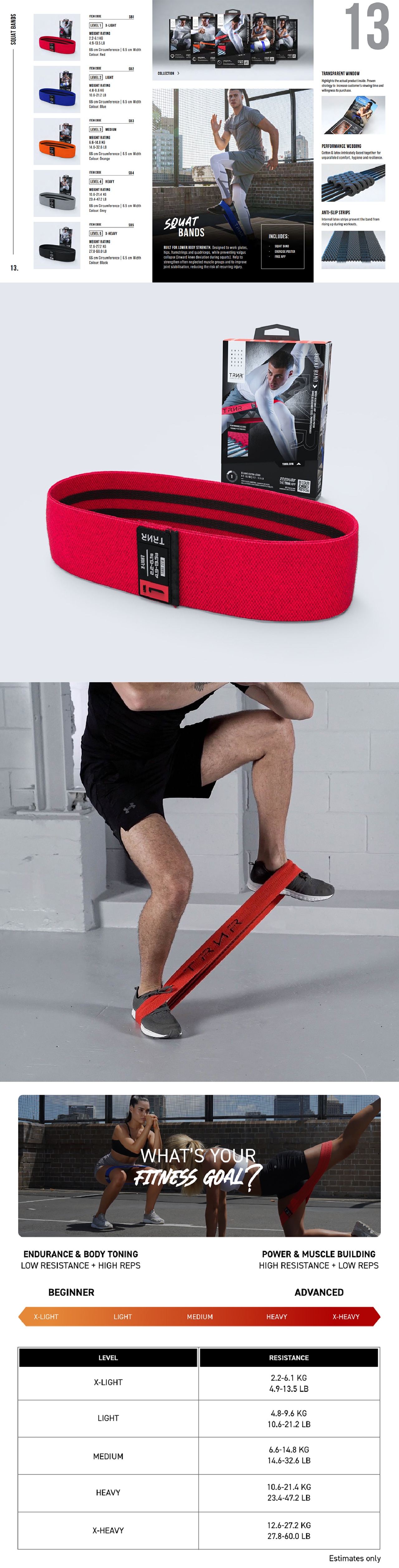 TRNR SQUAT BAND Woven Resistance Loop