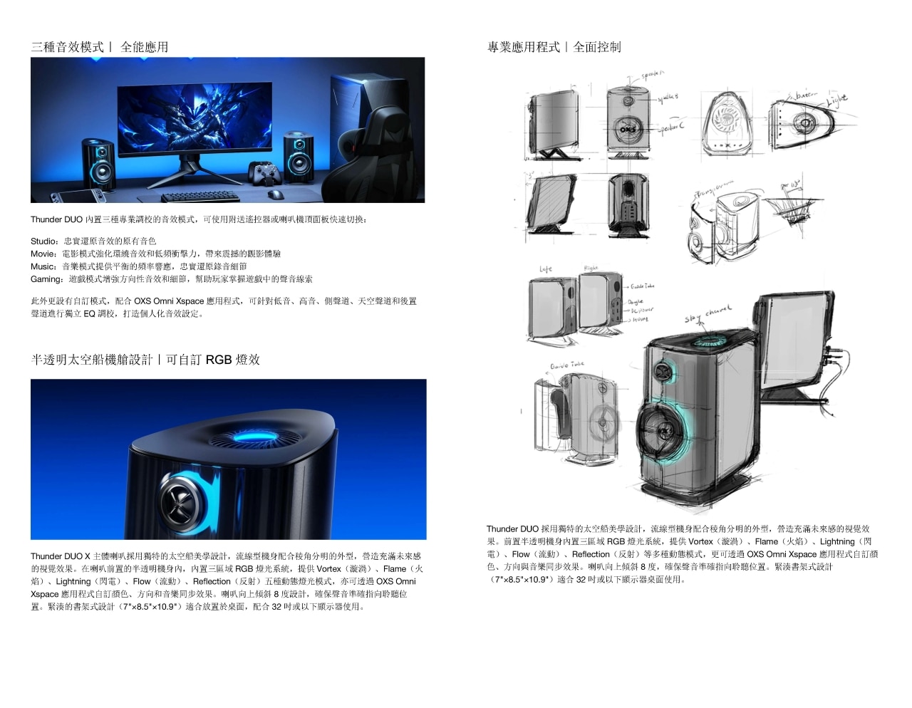 OXS Thunder DUO X 全景聲書架喇叭系統