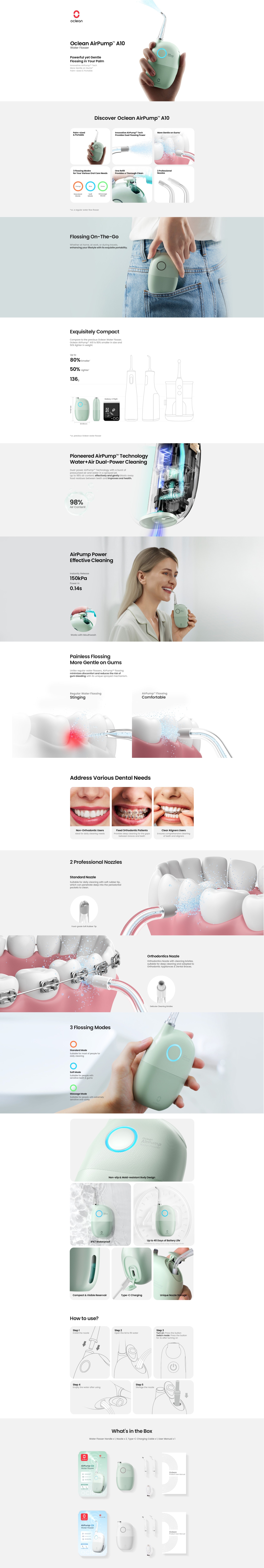 Oclean AirPump A10 活氧混動水牙線