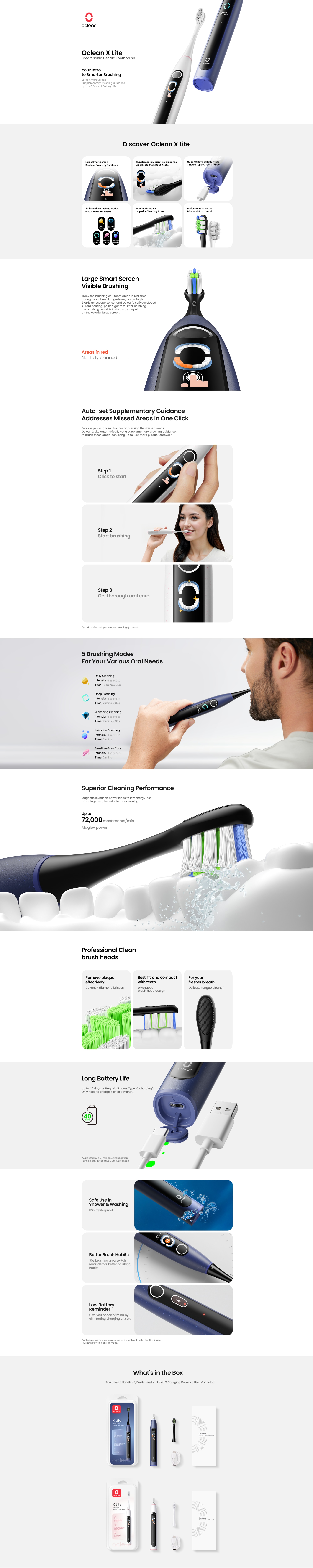Oclean X Lite 智能聲波電動牙刷