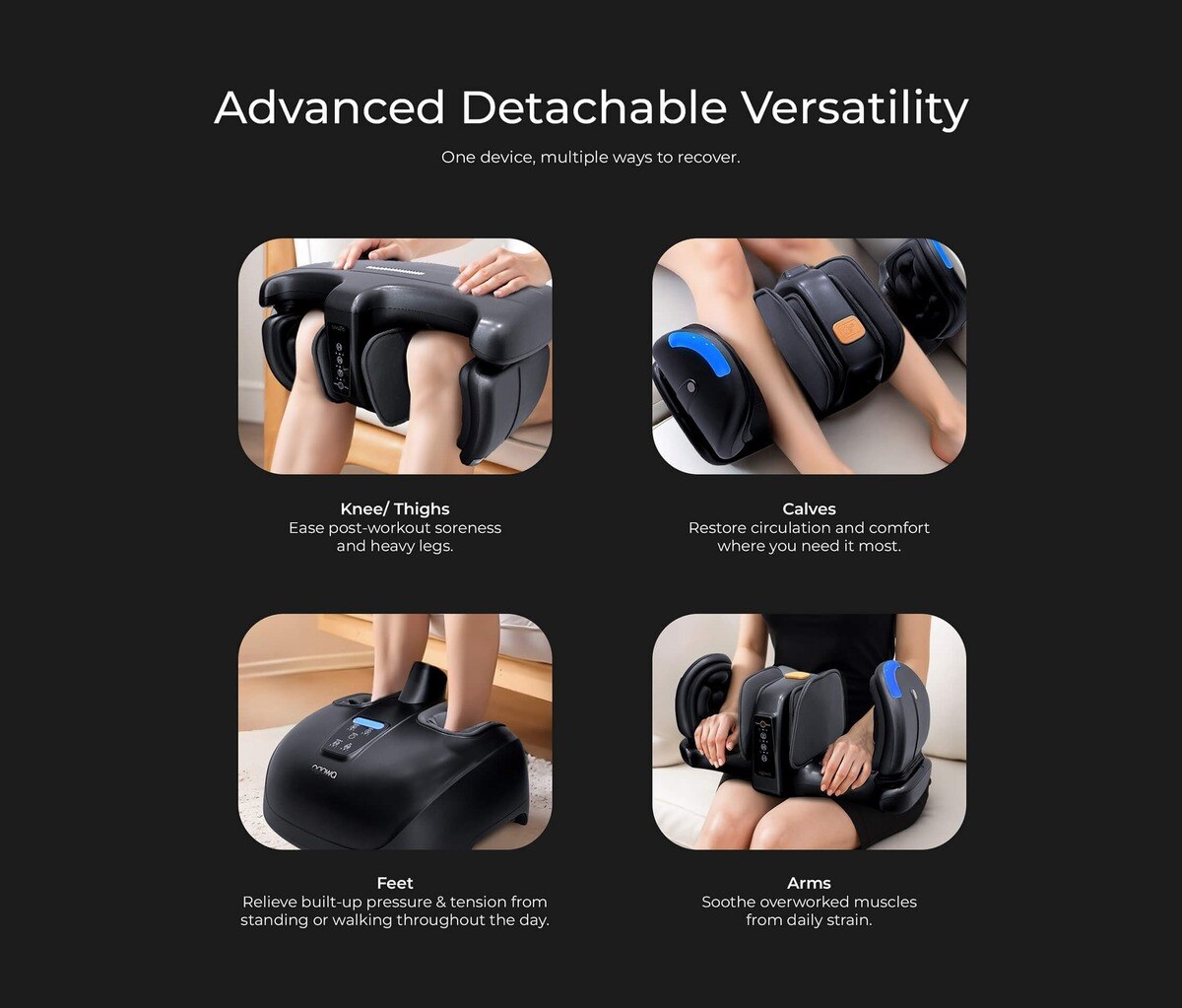 Ogawa Omknee 3 Detachable Knee & Foot Massager-Gold (OF2005-Gold)