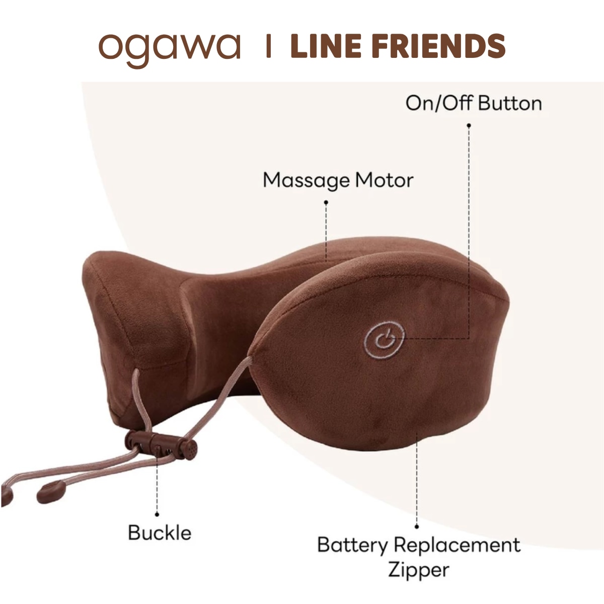 Ogawa Line Friends U-shaped Neck Massager OG-2612