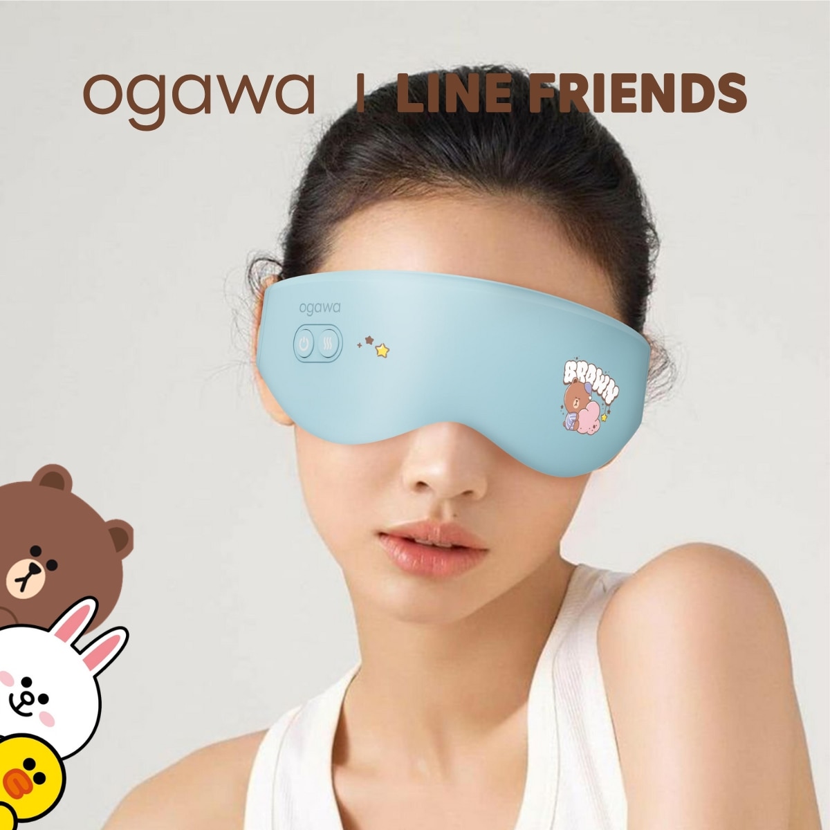 Ogawa Line Friends 噴霧熱敷按摩眼罩 OY-0502