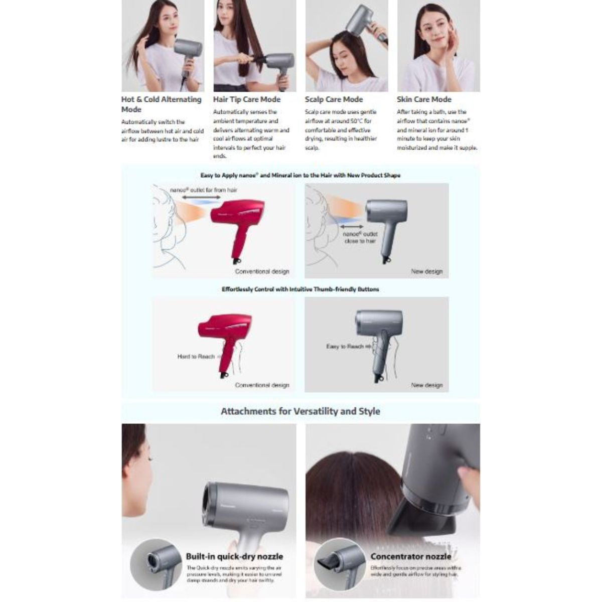 PANASONIC EH-NA9N/H nanoe® Hair Dryer