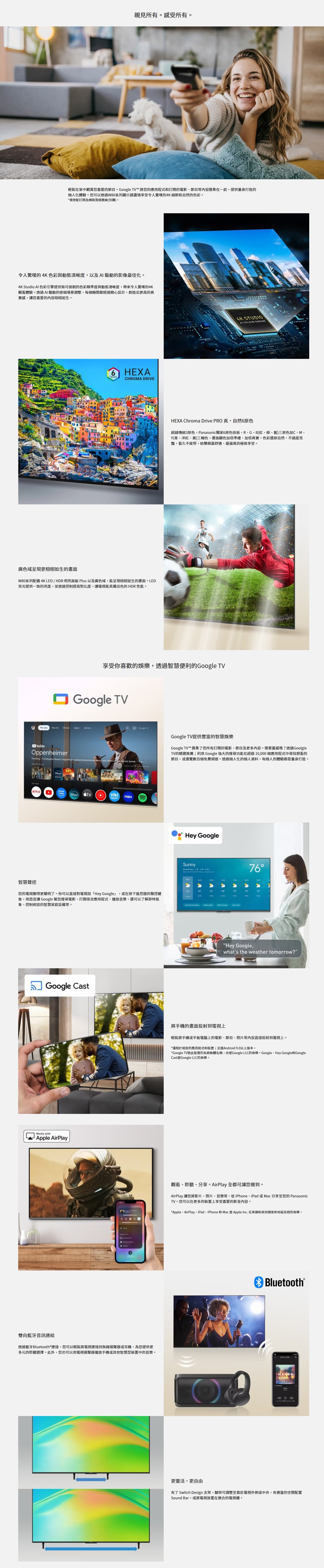 PANASONIC W80BGH LED LCD TV
