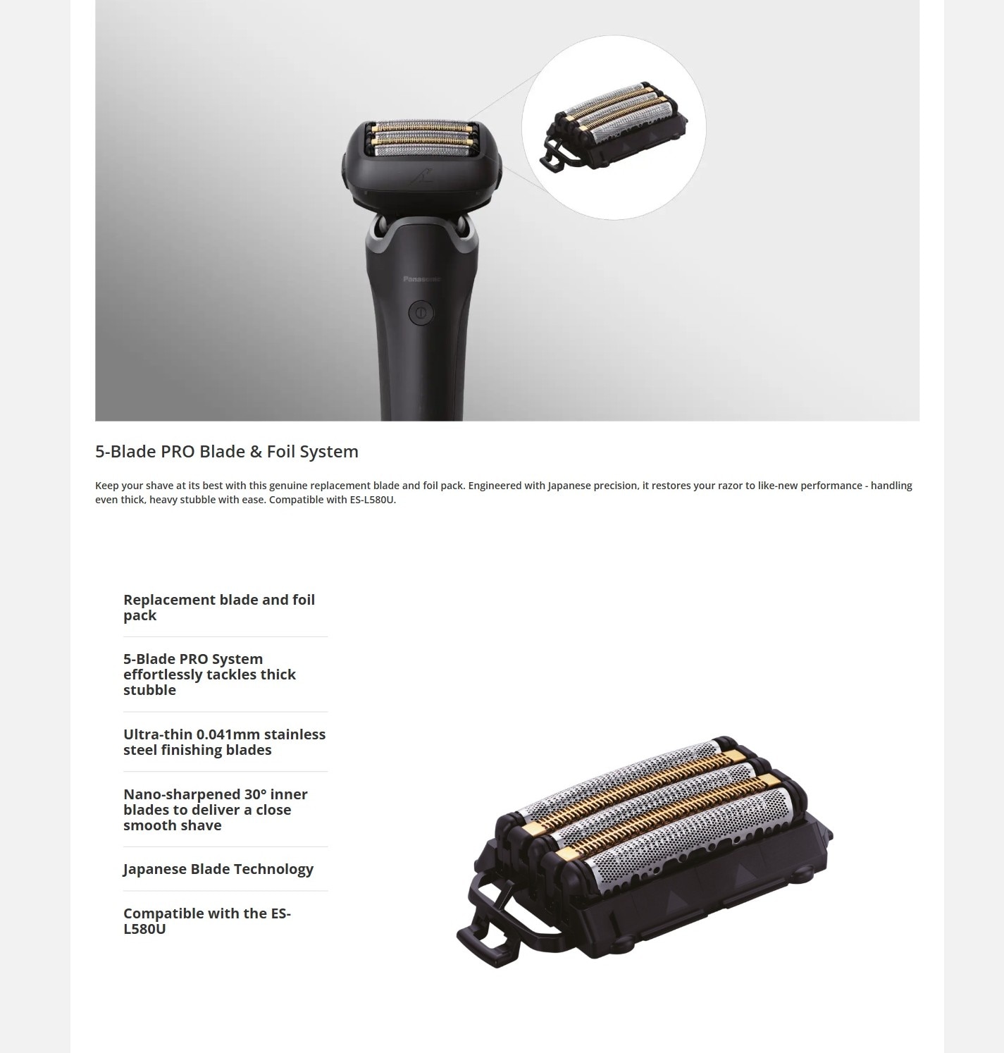PANASONIC 樂聲牌 WES9510 2合1刀頭刀網