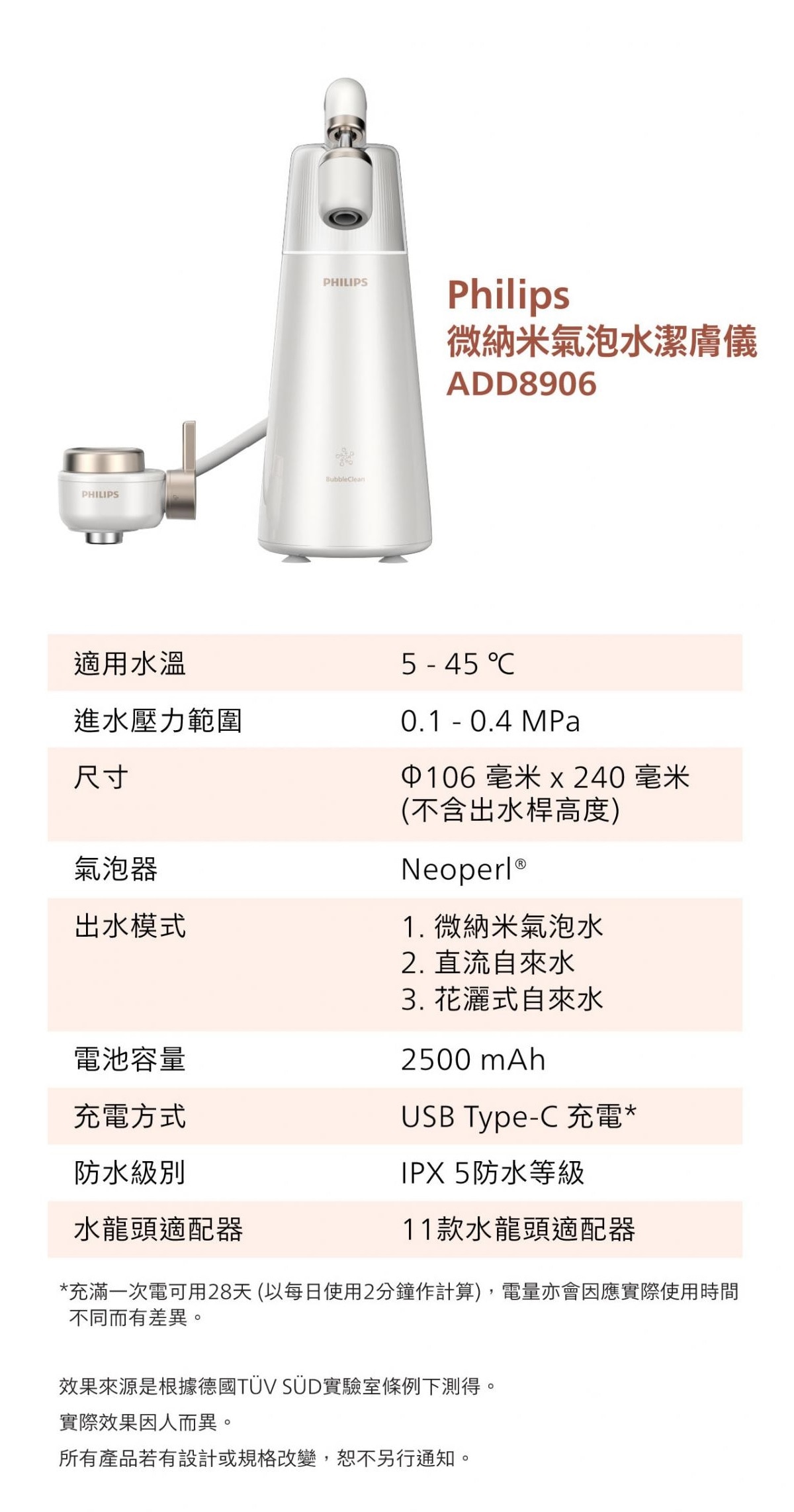 PHILIPS 飛利浦 ADD8906/97 微納米氣泡水潔膚儀