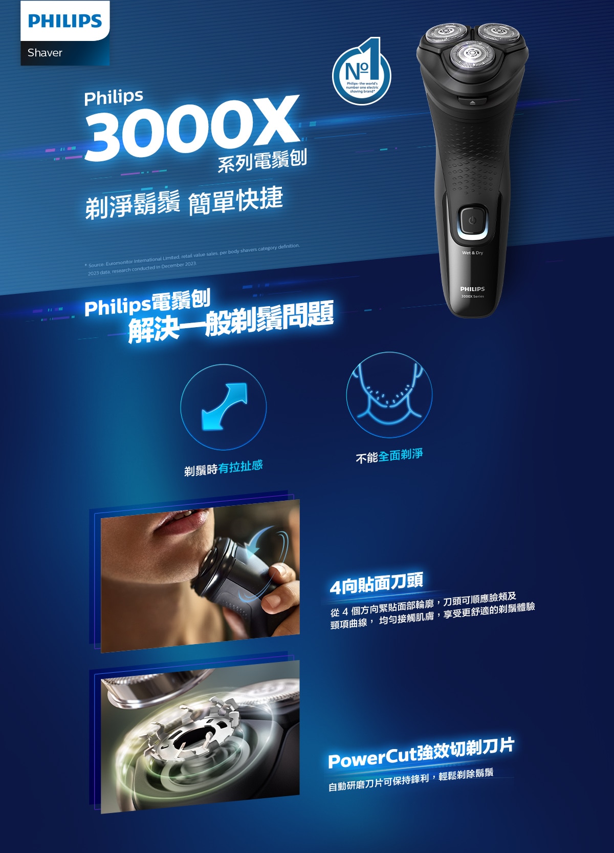 PHILIPS Series3000X Shaver X3001/00