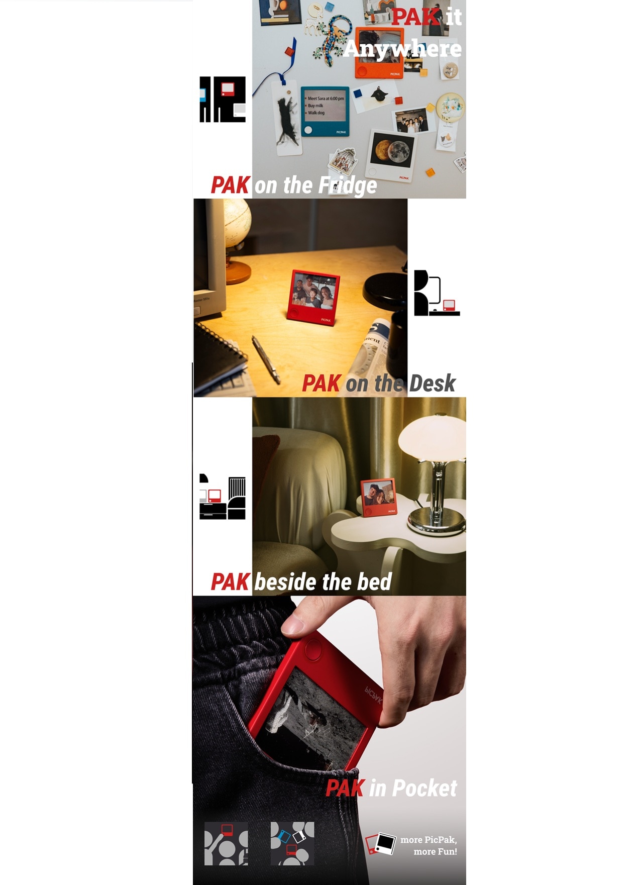 PICPAK Mini E-Ink Digital Photo Frame