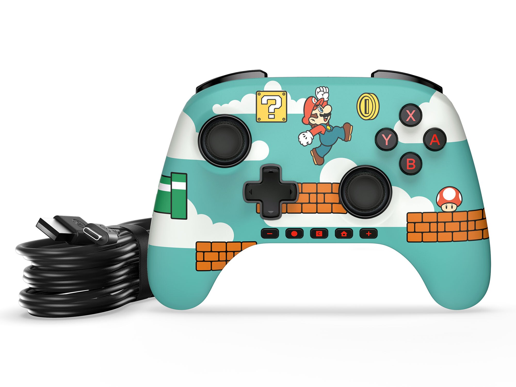 PowerA Nintendo Switch 2 Officially Licensed Advantage Wired Contrller - Mario Time (NSGP0527-01)