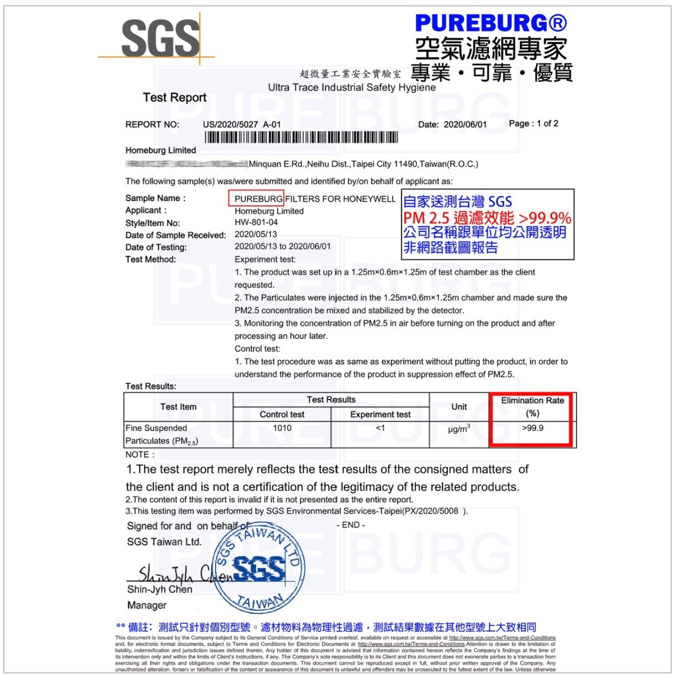 Pureburg CAF-A400 Compatible Replacement Filter for Toshiba CAF-A400HK(H) UV Smart Air Purifier