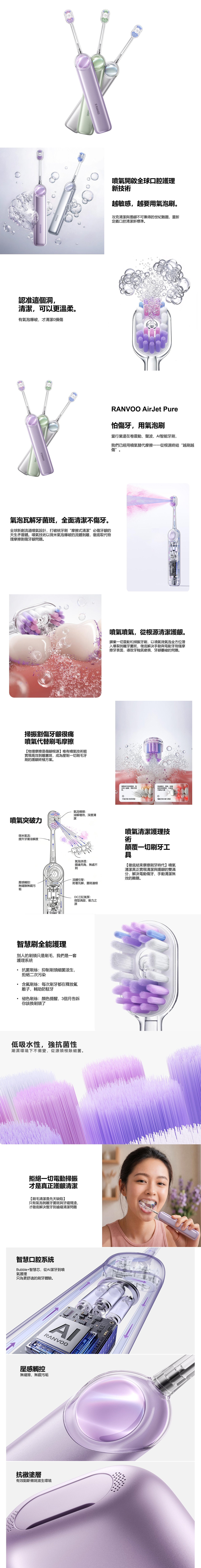 RANVOO AirJet Pure (PQ5) Toothbrush