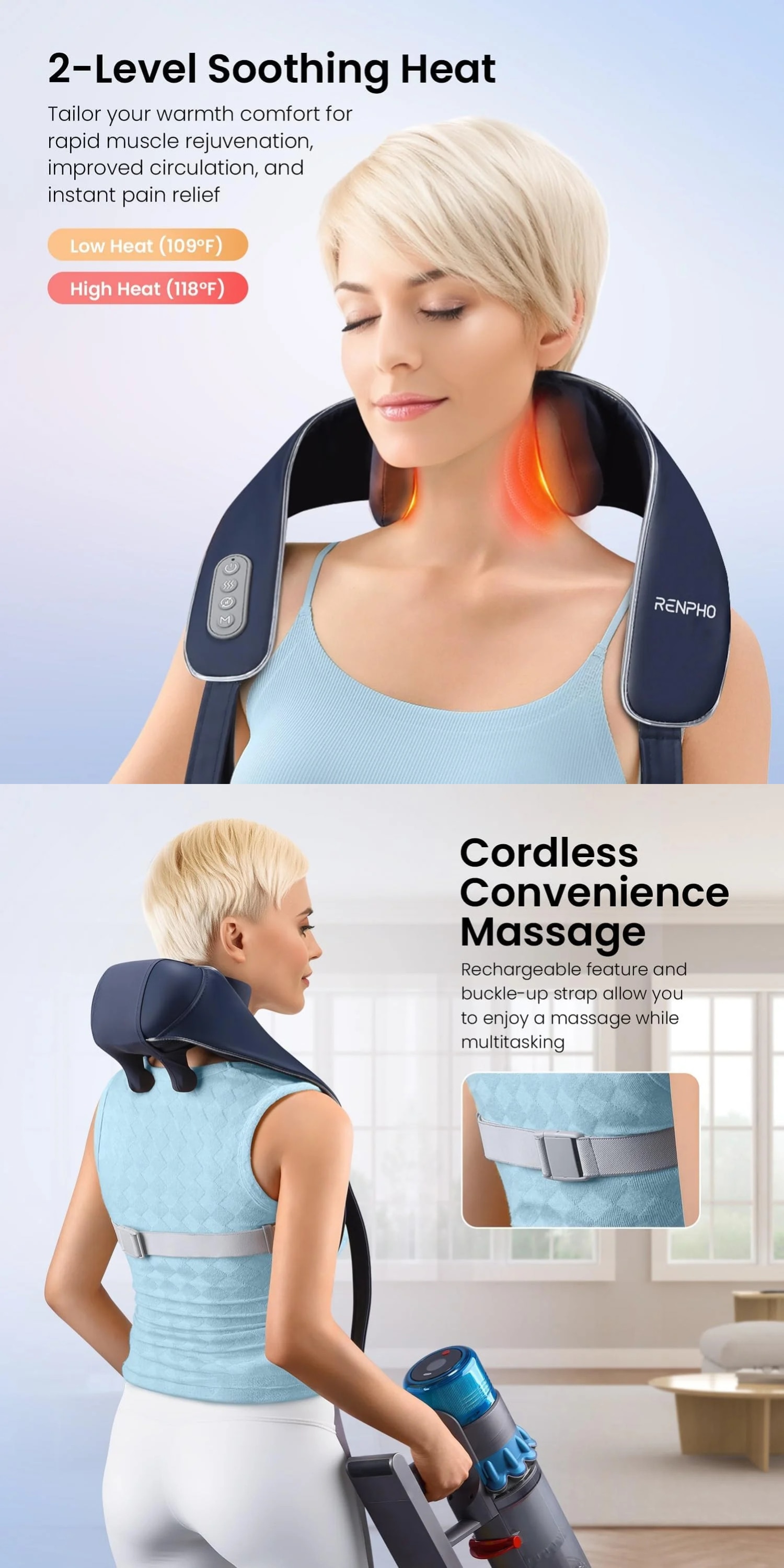 RENPHO U Neck Buddy Neck & Shoulder Massager