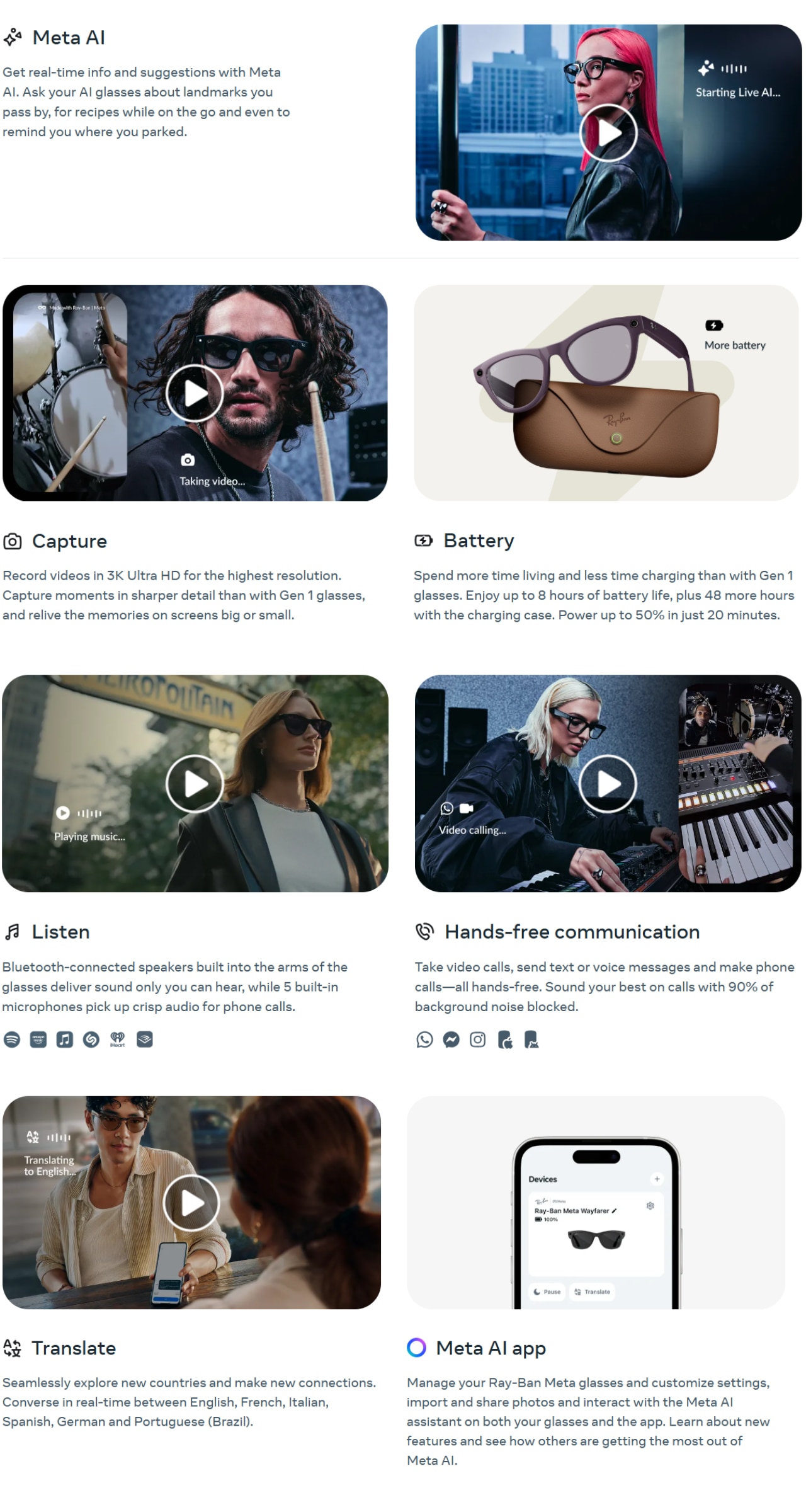 Ray-Ban Meta Headliner(Gen 2) Smart Glasses