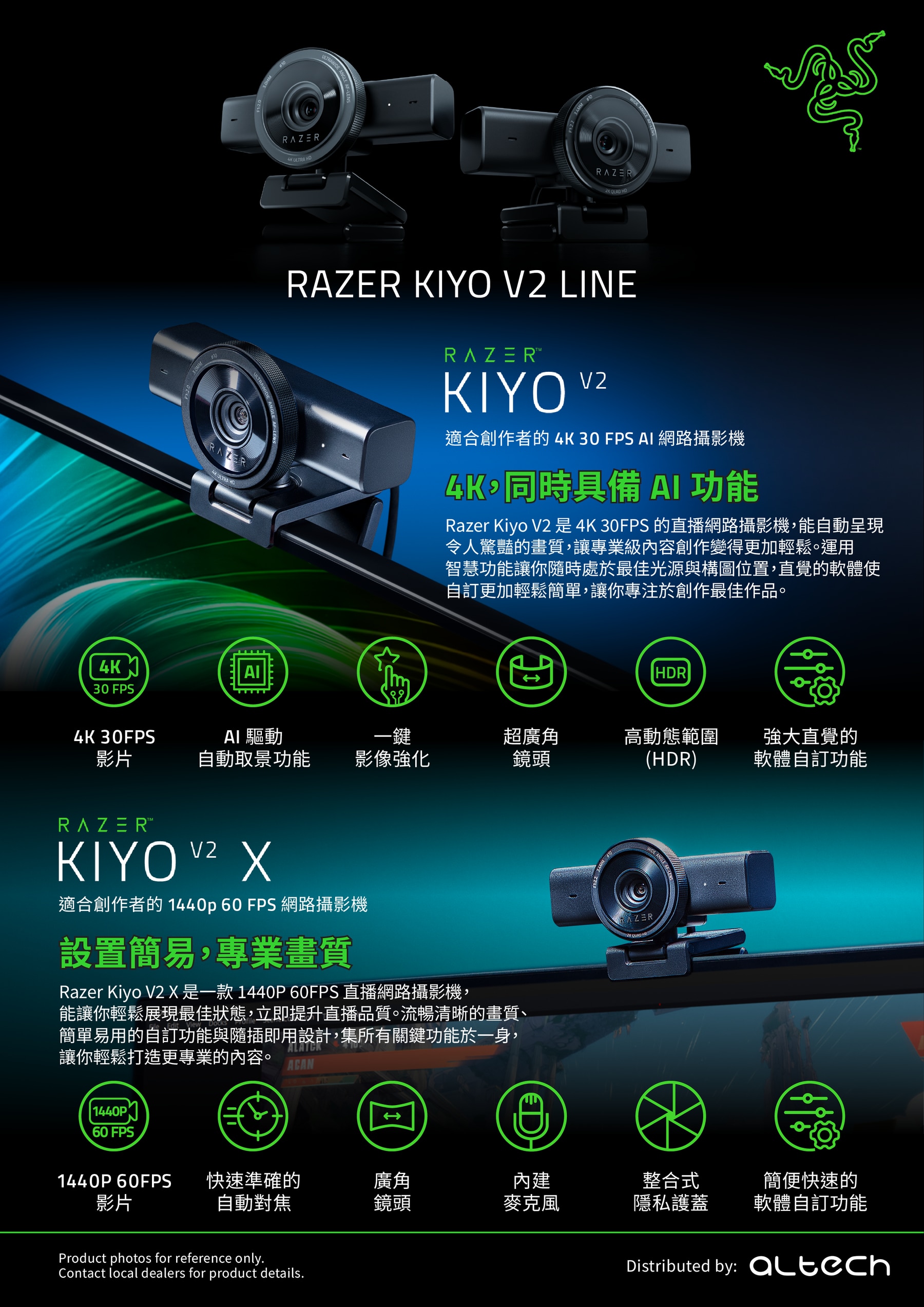 Razer Kiyo V2 X 1440p 60 FPS Webcam