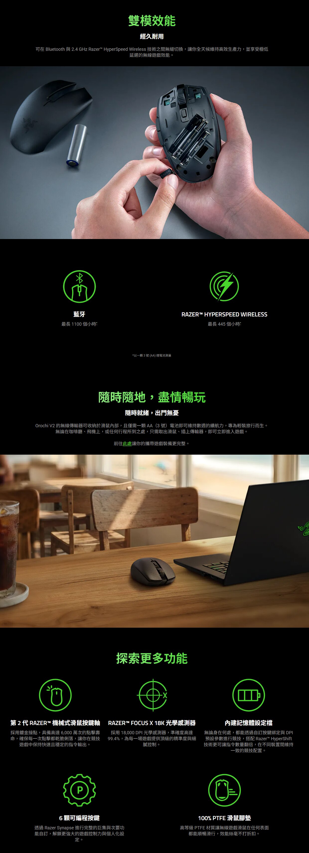 Razer Orochi V2 (2026 version) Portable Wireless Gaming Mouse