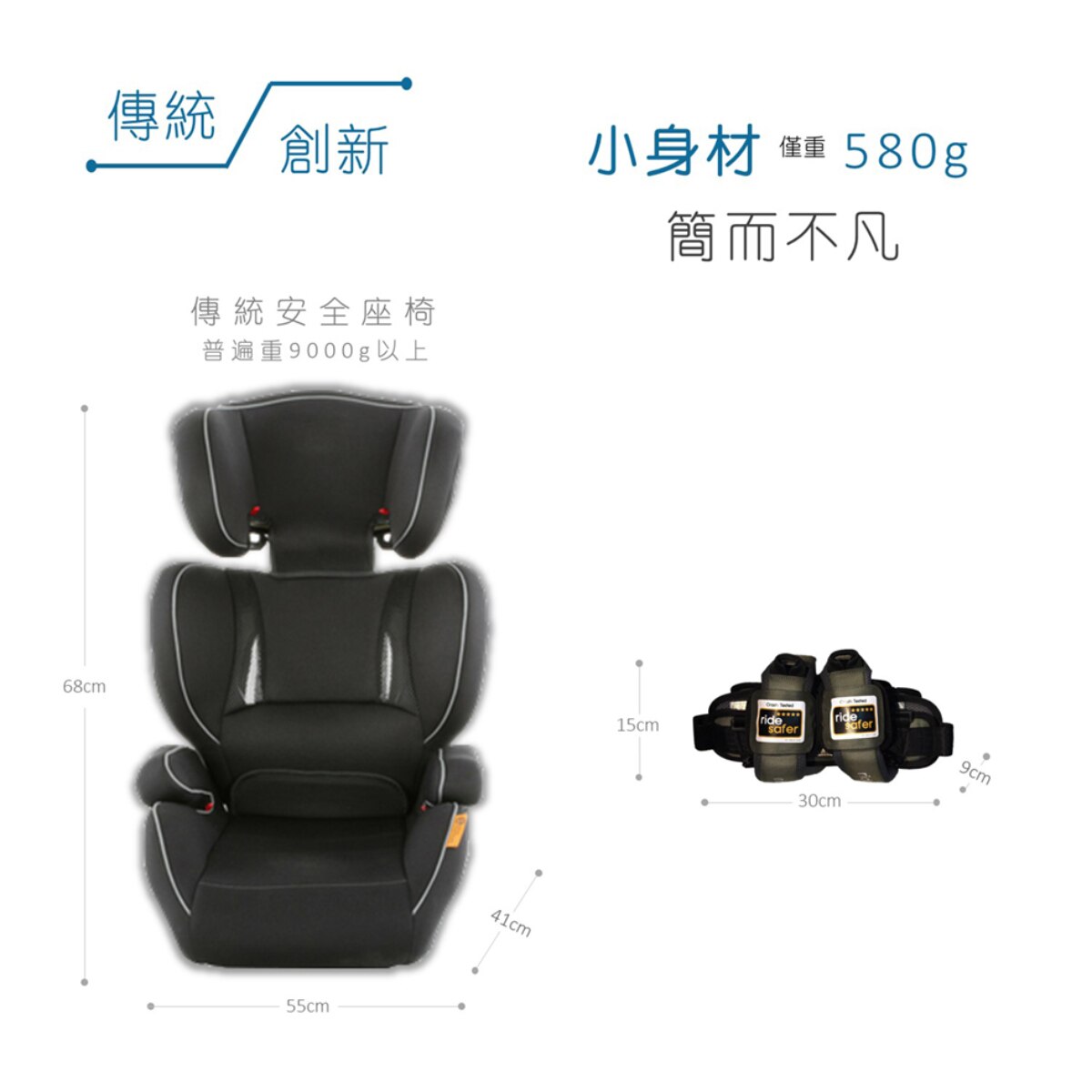RideSafer Travel Vest Car Seat GEN5 (Small)