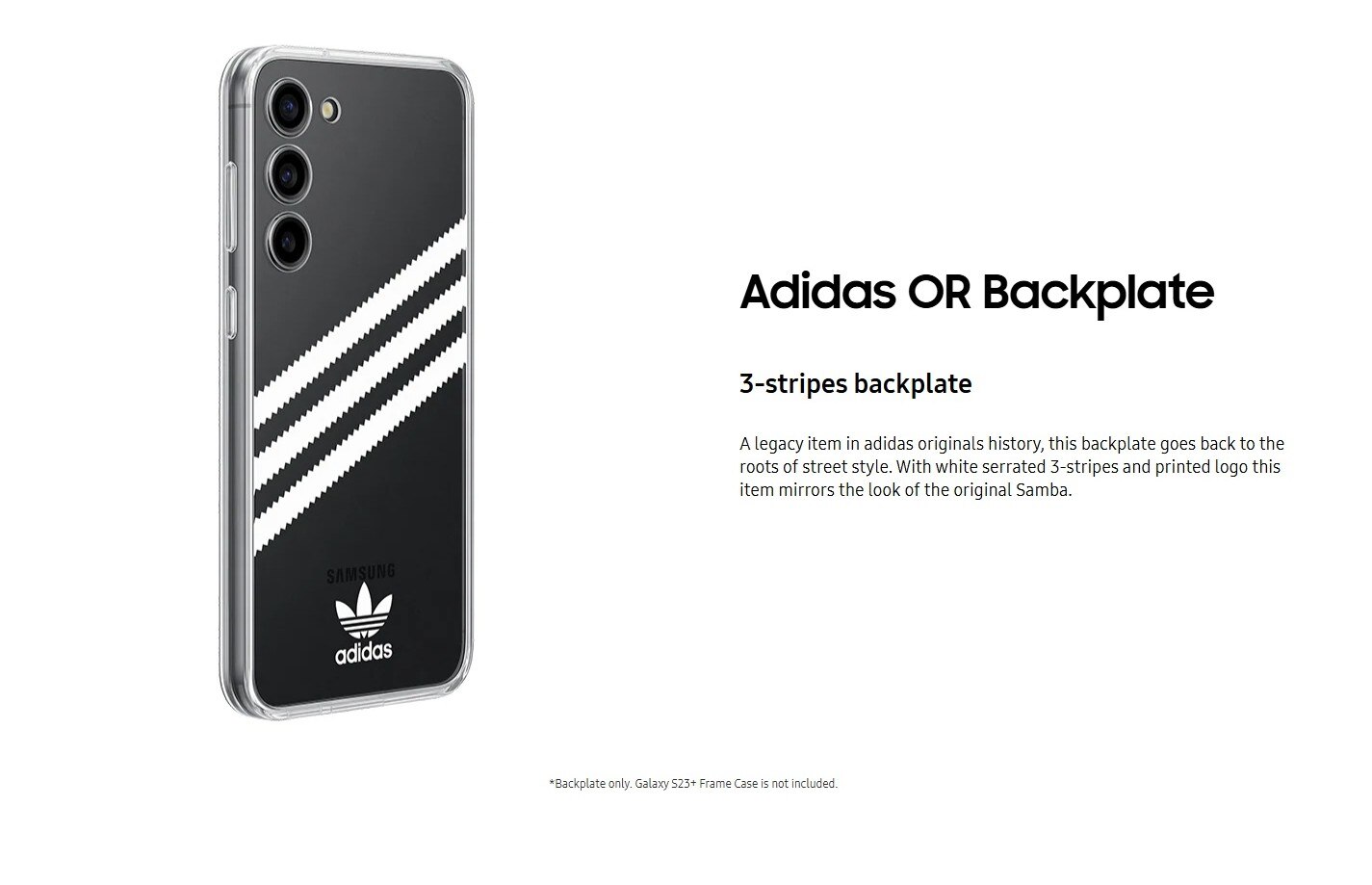 SAMSUNG S23 adidas originals Swappable Backplate Mobile Phone Case