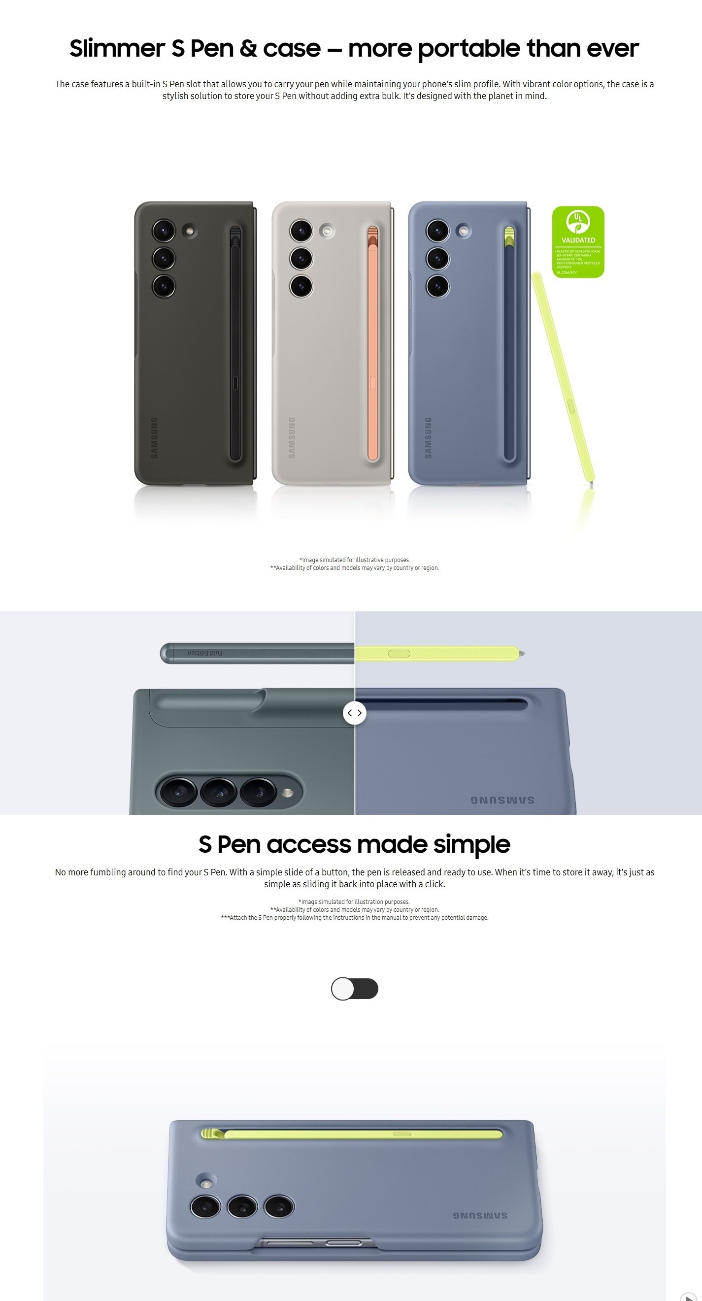 SAMSUNG Galaxy Z Fold5 Slim Case (S-Pen) Mobile Phone Case