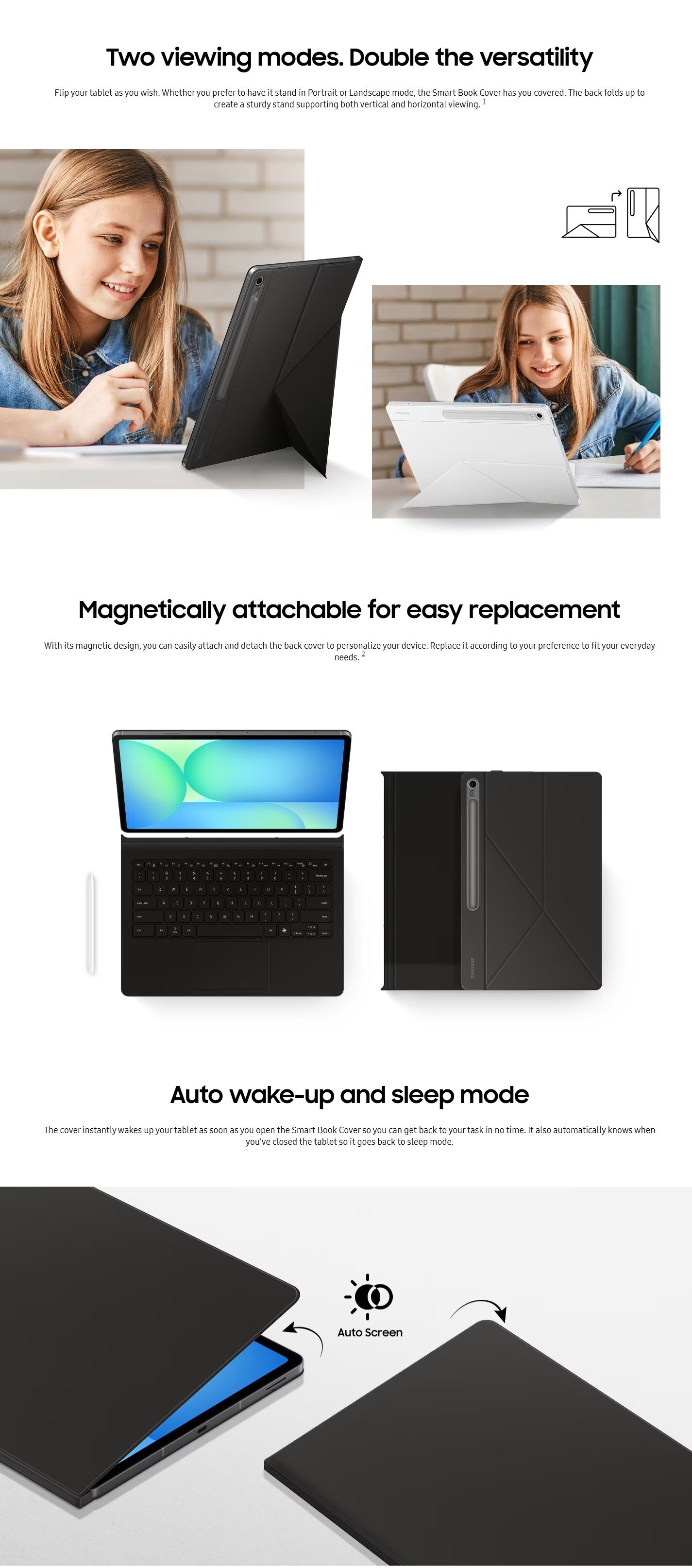 SAMSUNG Galaxy Tab S10FE+ Smart Book Cover