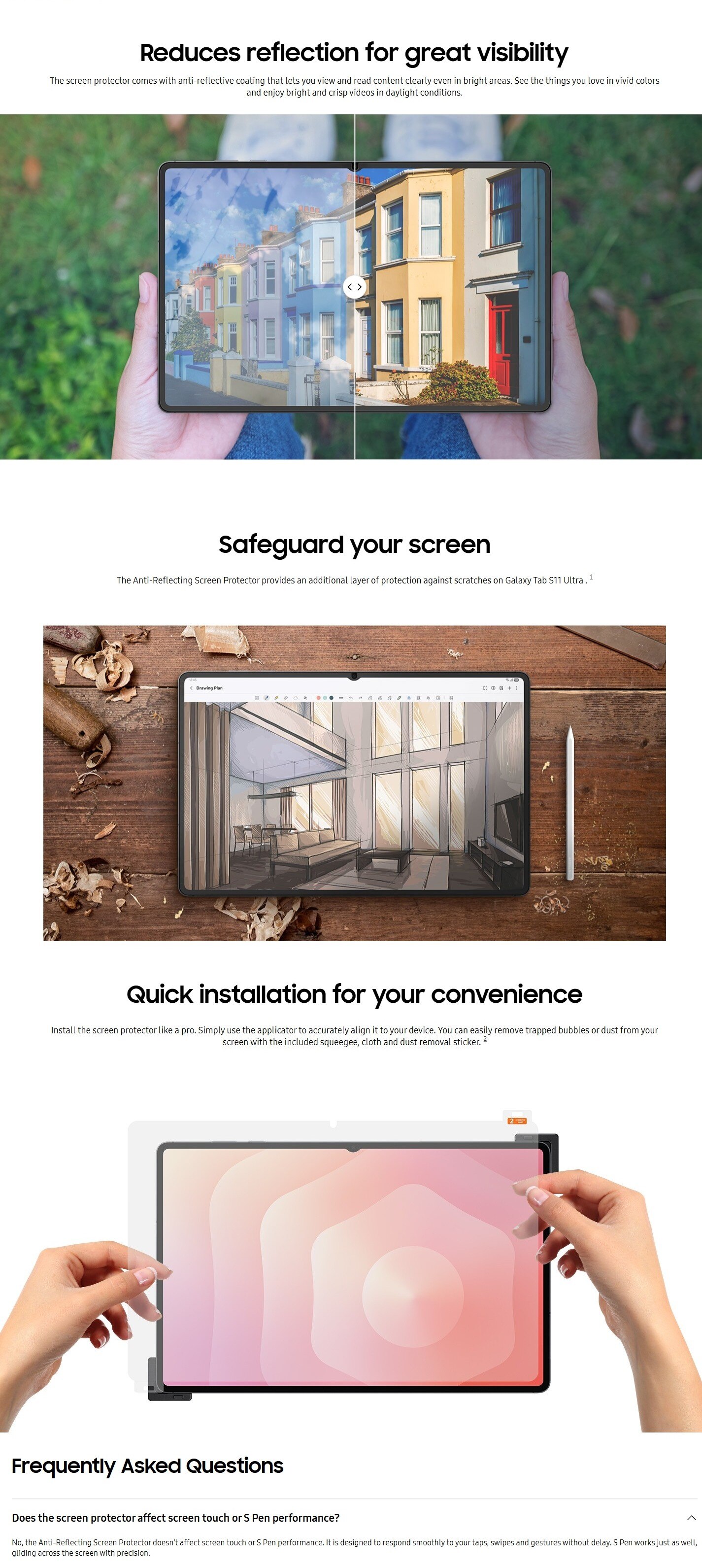 SAMSUNG Galaxy Tab S11/S12 Ultra Anti-reflecting Screen Protector