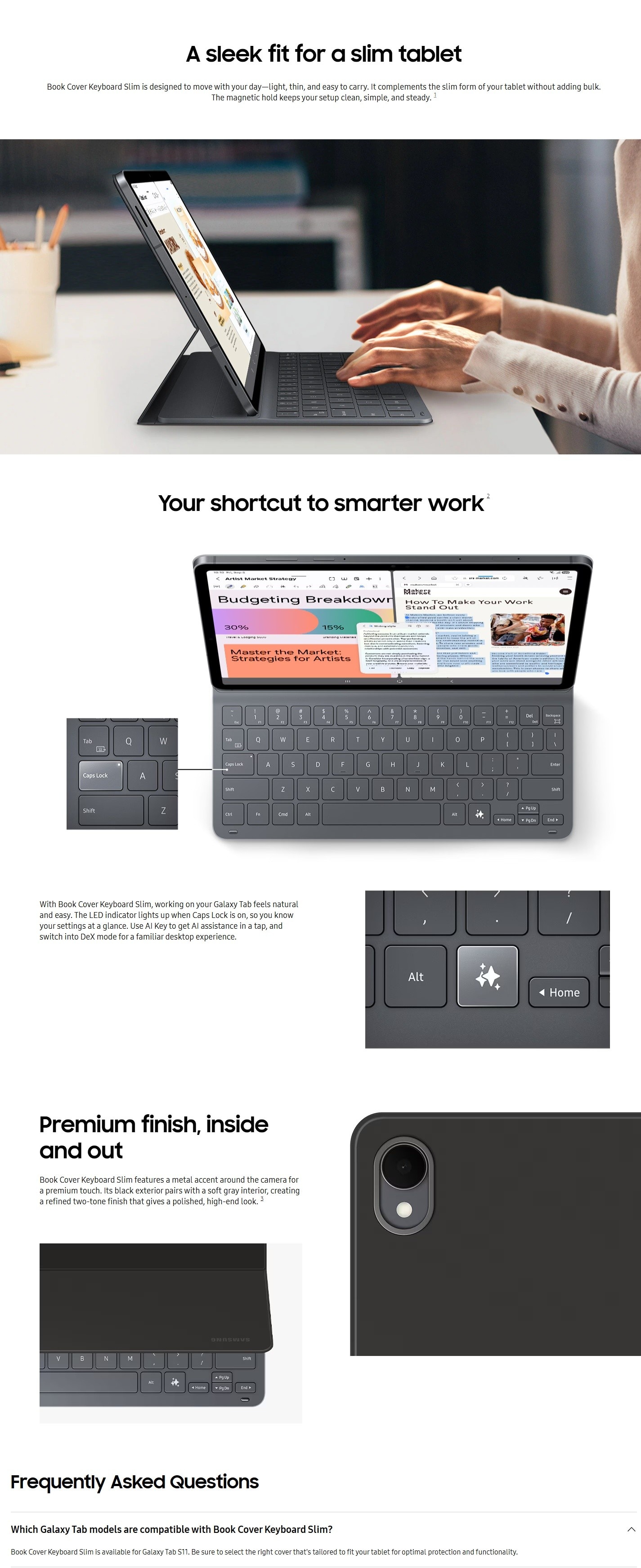 SAMSUNG Galaxy Tab S11 Book Cover Keyboard Slim