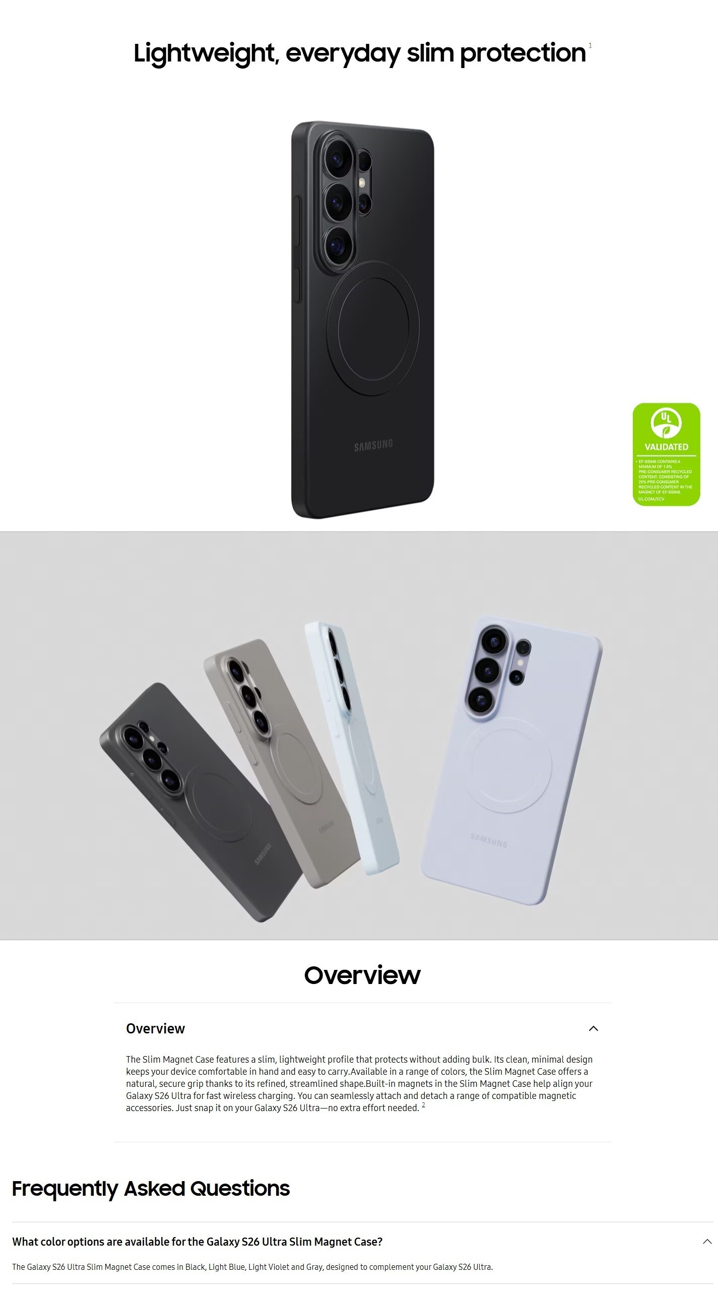 SAMSUNG Galaxy S26 Ultra Slim Magnet Case