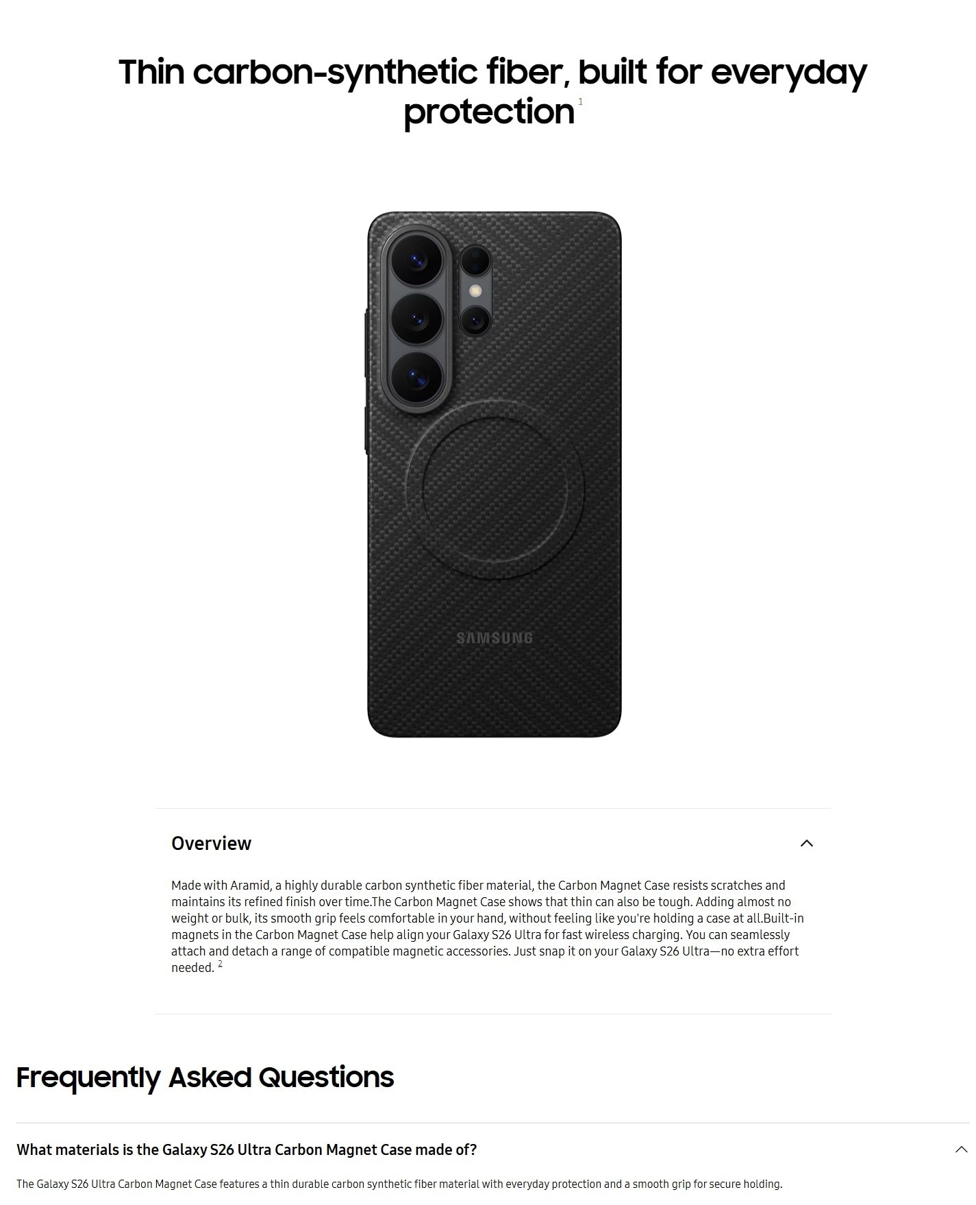 SAMSUNG Galaxy S26 Ultra Carbon Magnet Case