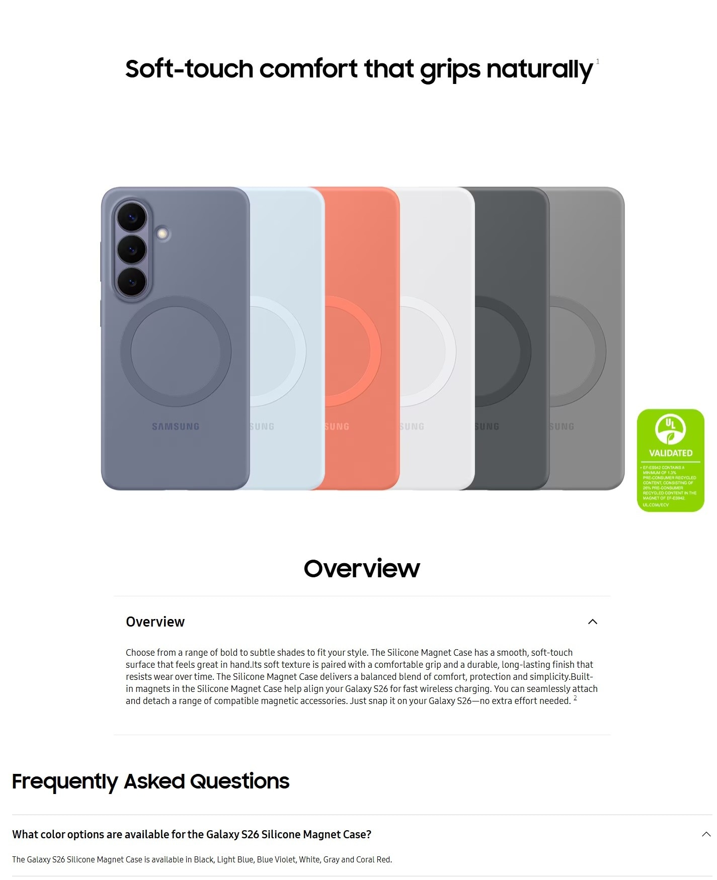 SAMSUNG Galaxy S26 Silicone Magnet  Mobile Phone Case