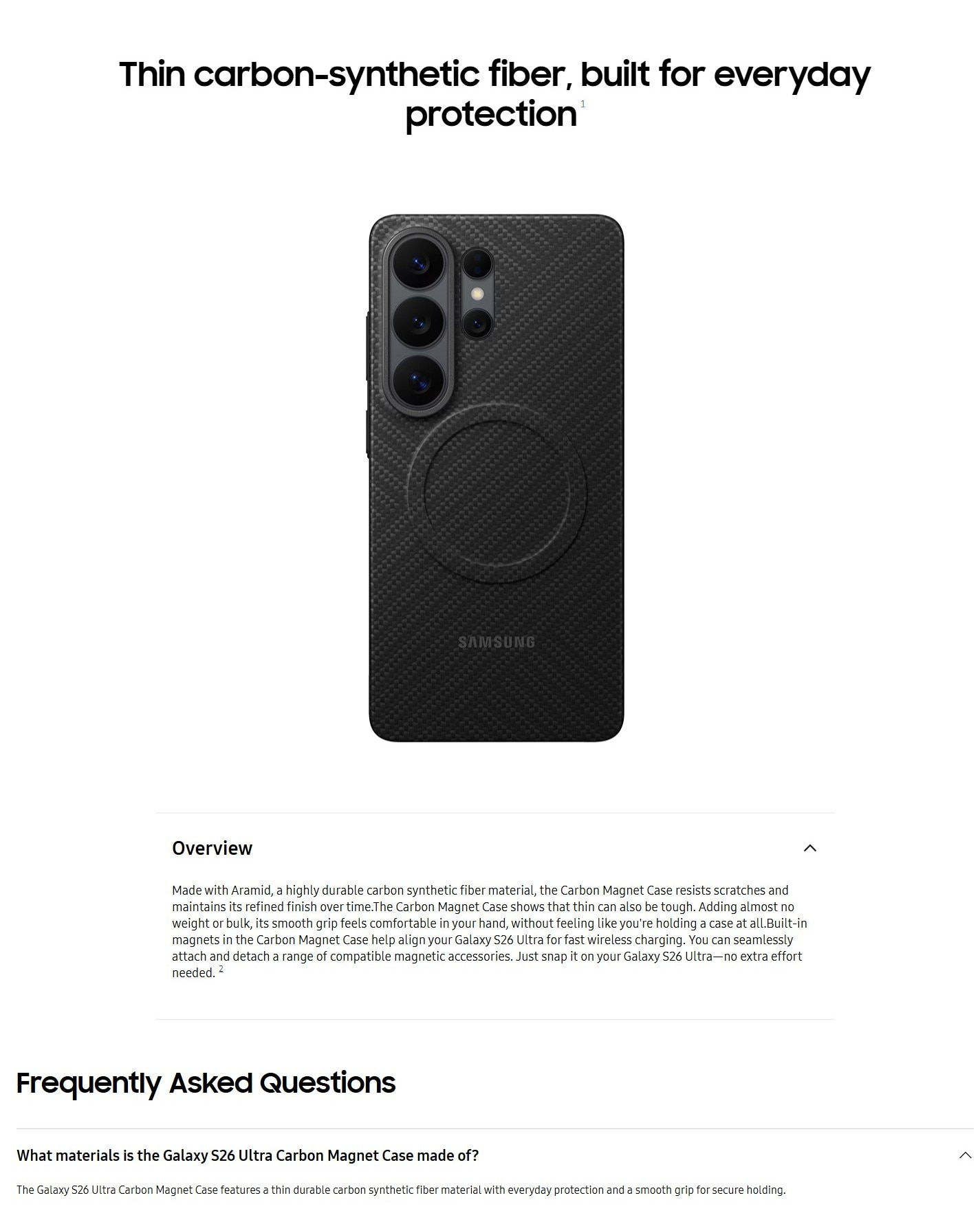 SAMSUNG Galaxy S26 Carbon Magnet Case