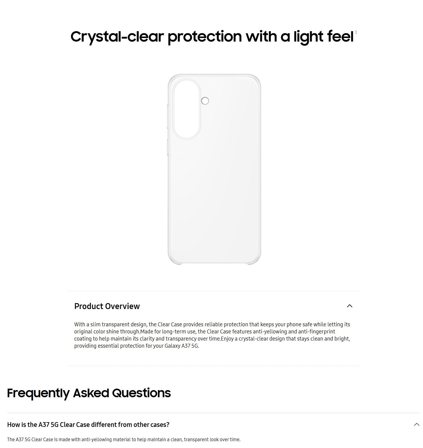 SAMSUNG Galaxy A37 Clear Case Mobile Phone Case