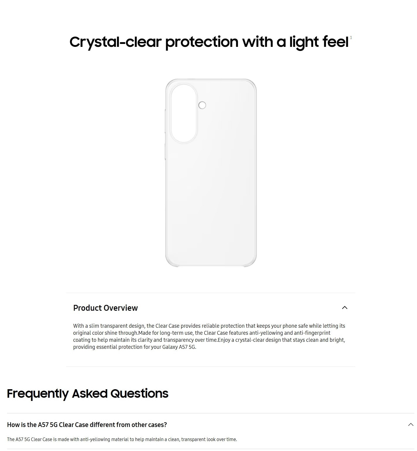 SAMSUNG Galaxy A57 Clear Case Mobile Phone Case