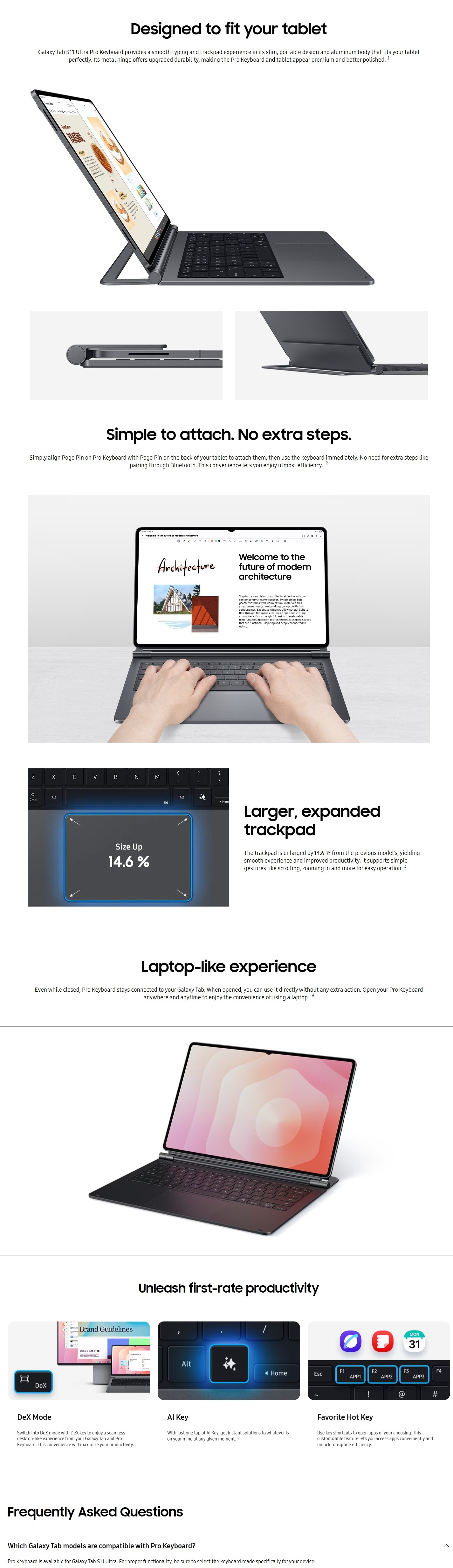 SAMSUNG Galaxy Tab S11/S12 Ultra Pro Keyboard