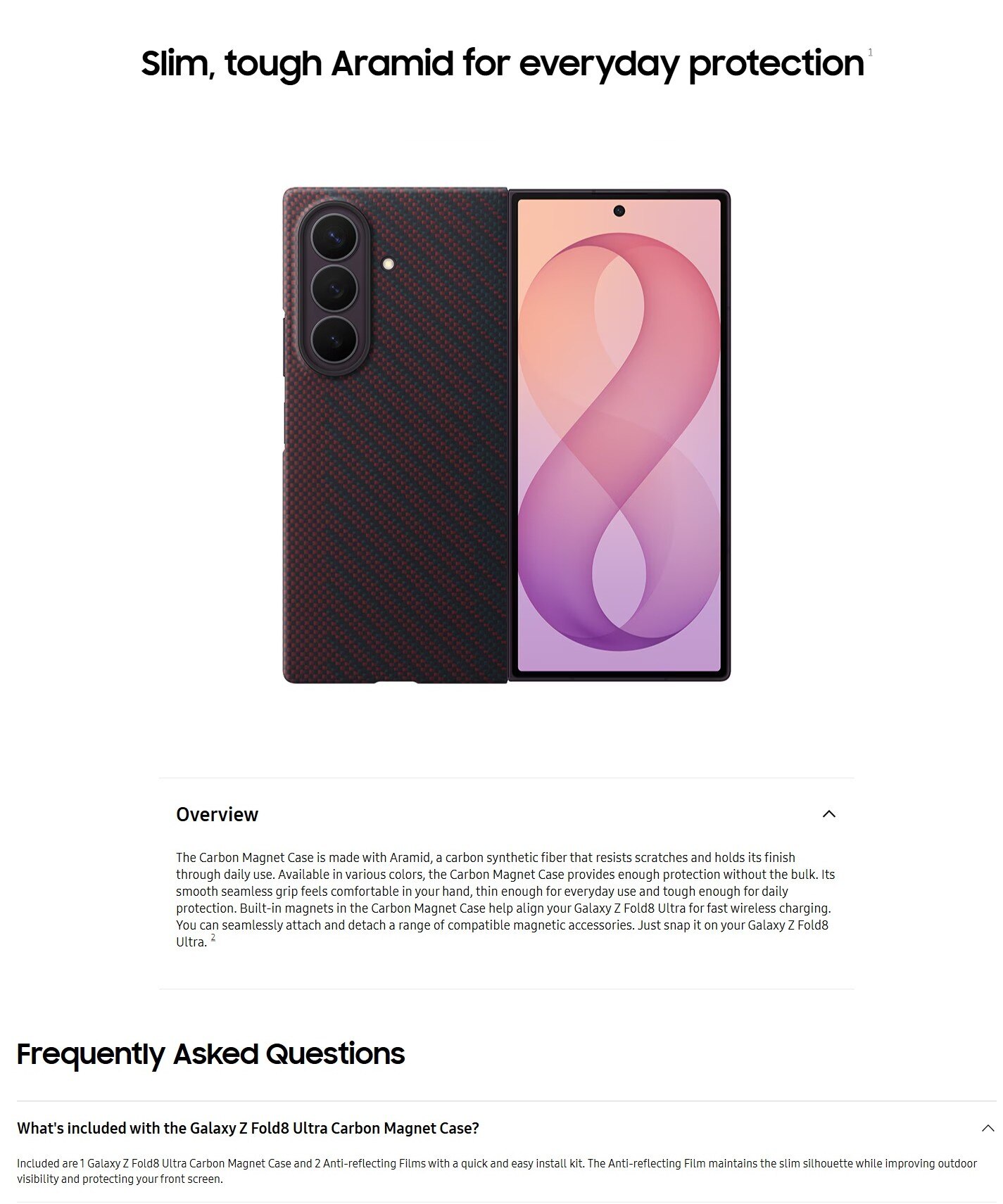 SAMSUNG Galaxy Z Fold8 Ultra Carbon Magnet Case