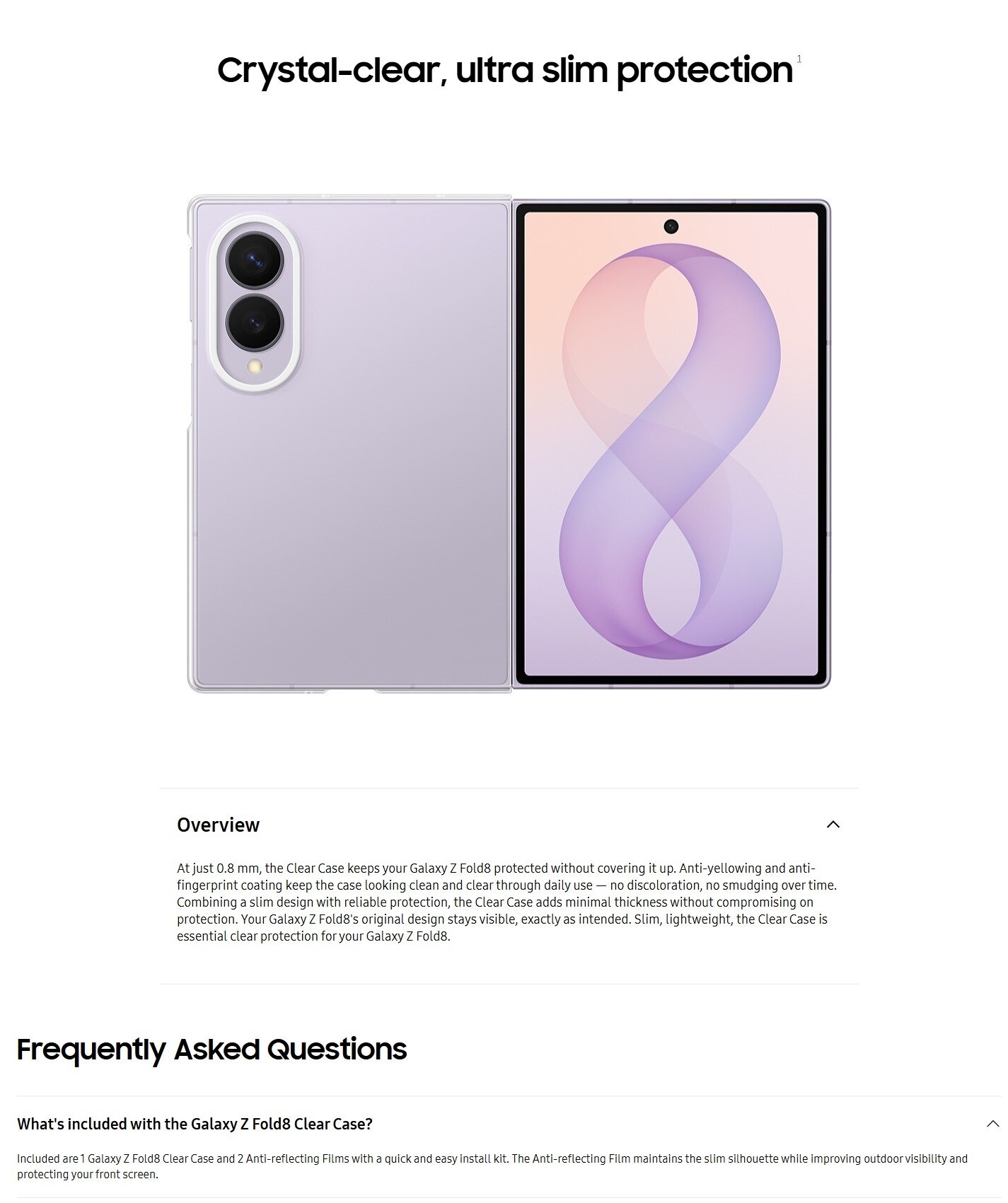 SAMSUNG Galaxy Z Fold8 Clear Case