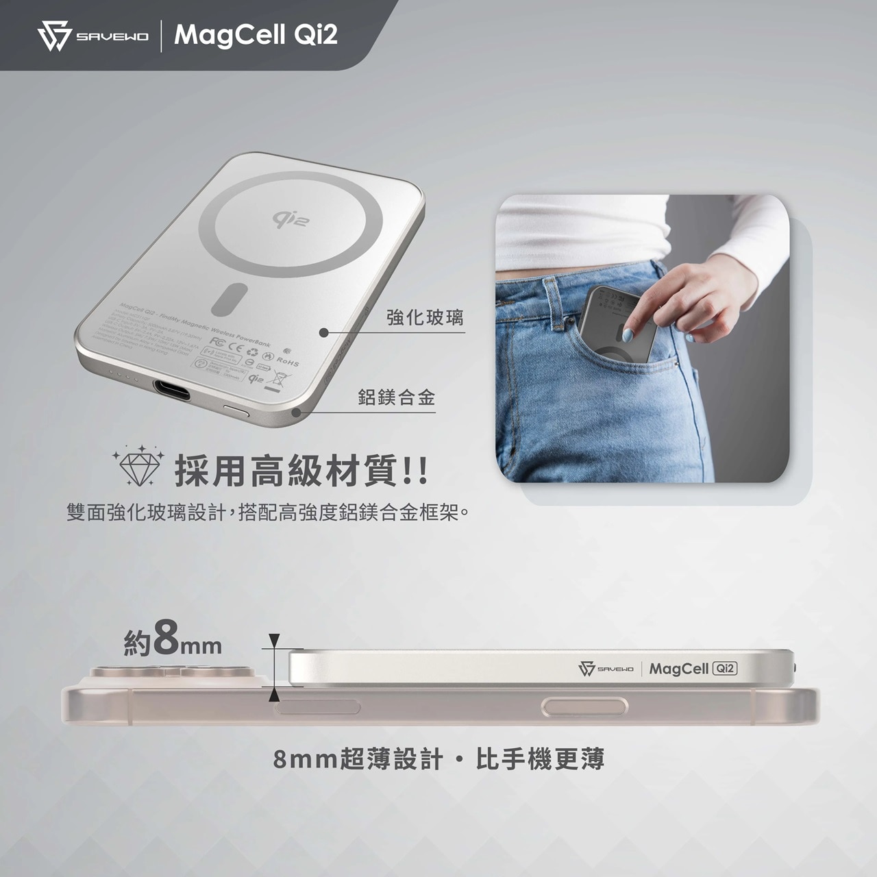 SAVEWO CCC 認證 MagCell MC511Q2 5000mAh 移動電源