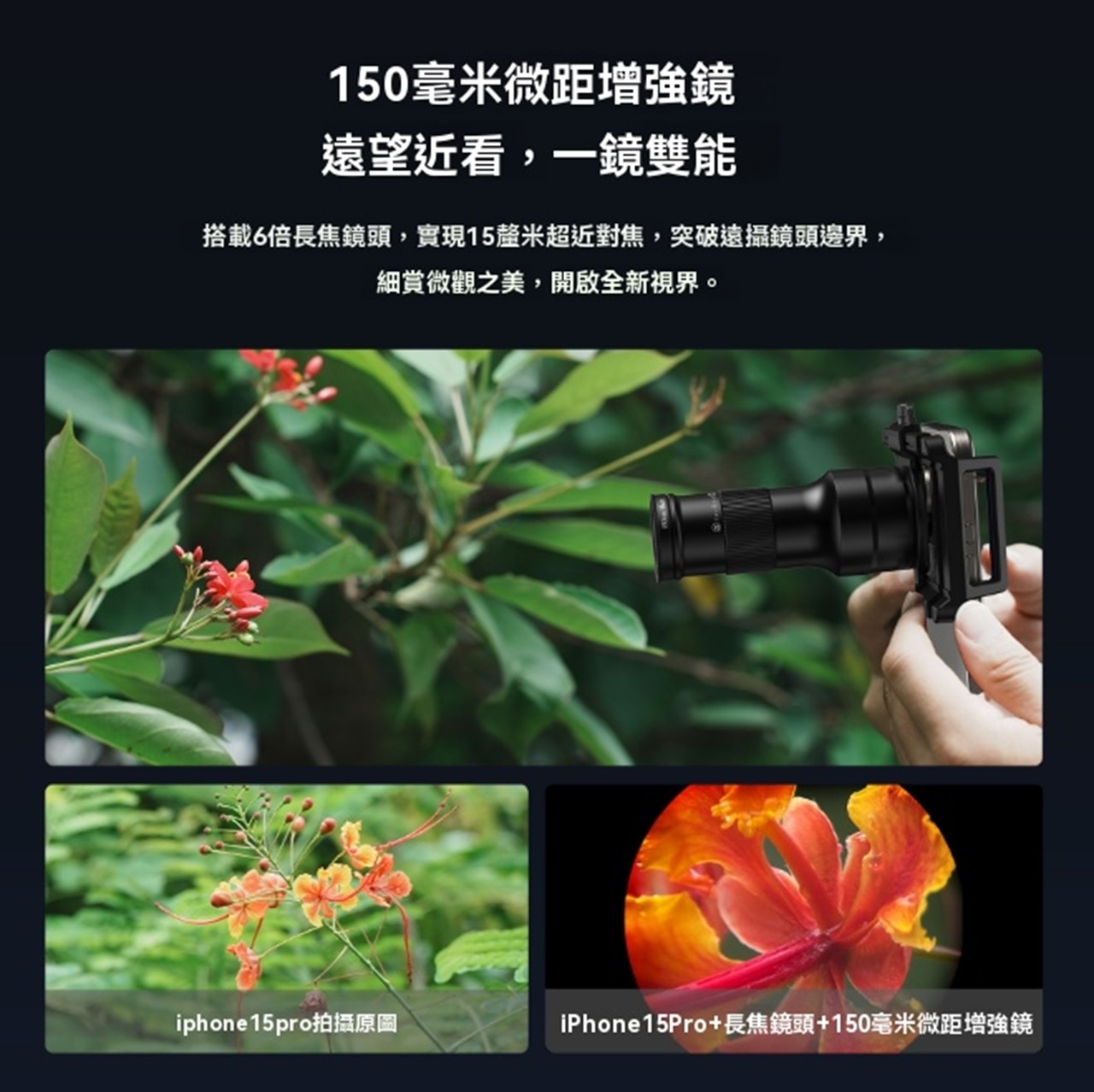 SAVEWO TM6 TeleMacro 6倍長焦微距二合一手機鏡頭