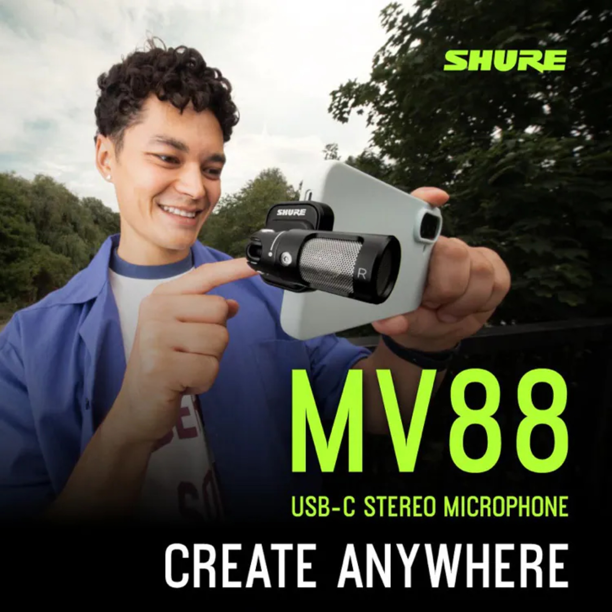 SHURE 舒爾 MV88 USB-C立體聲麥克風