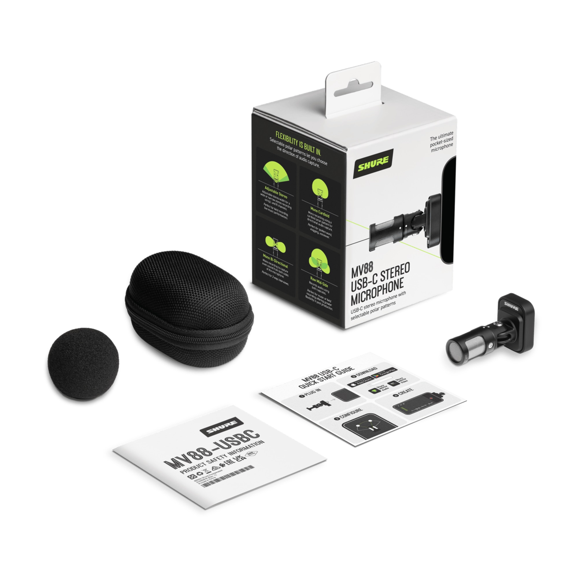 SHURE 舒爾 MV88 USB-C立體聲麥克風