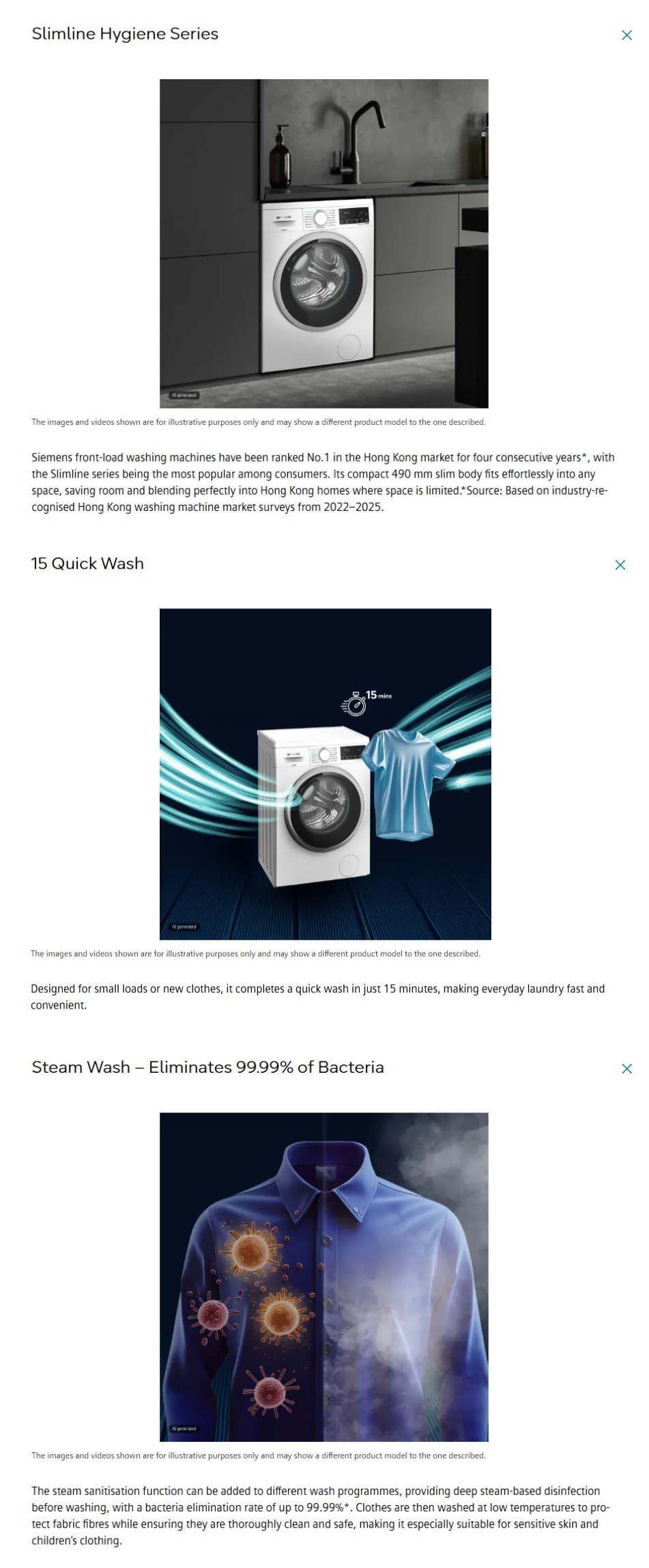 SIEMENS iQ300 9KG 1300RPM Slimline Front Load Washer - WH43E200HK