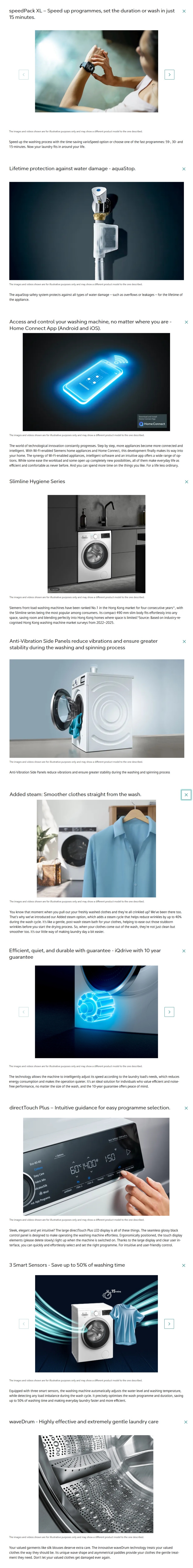 SIEMENS iQ700 9KG 1400RPM Steam Front Load Washer - WG44B201HK