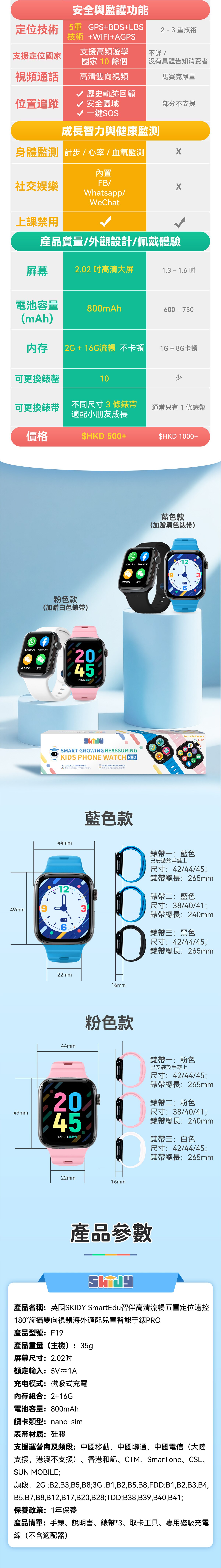 SKIDY SmartEdu Children's Smartwatch PRO
