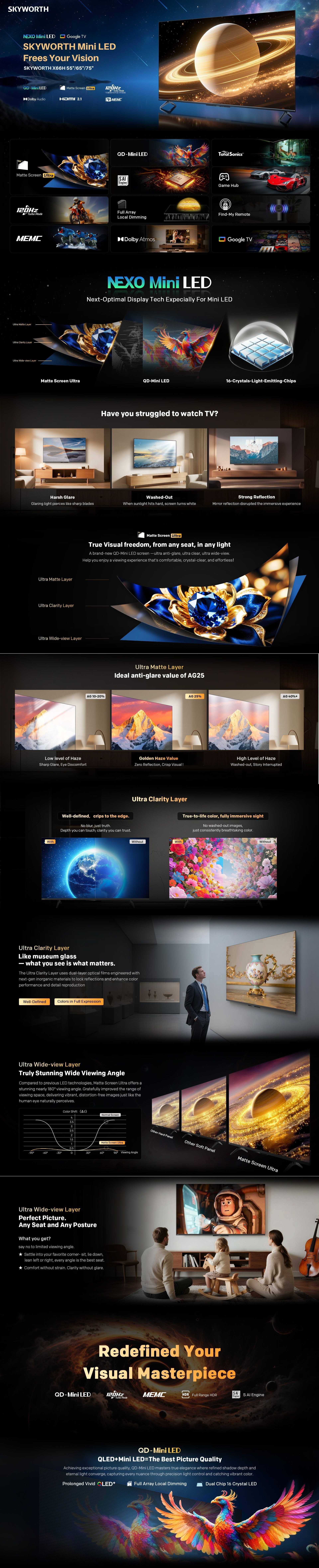 SKYWORTH X66H 4K QD-Mini LED TV 2026
