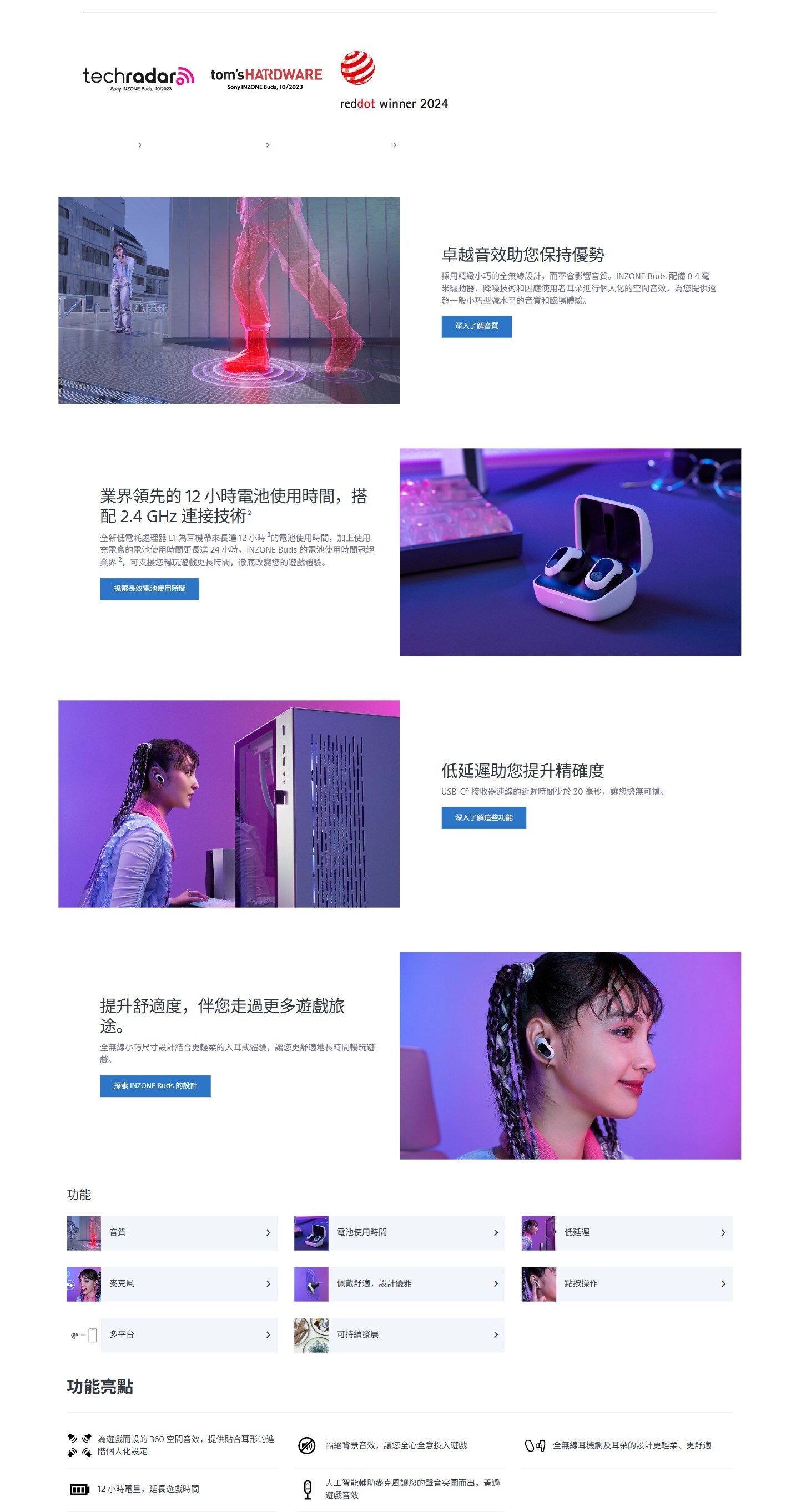 SONY 索尼 INZONE Buds 耳機