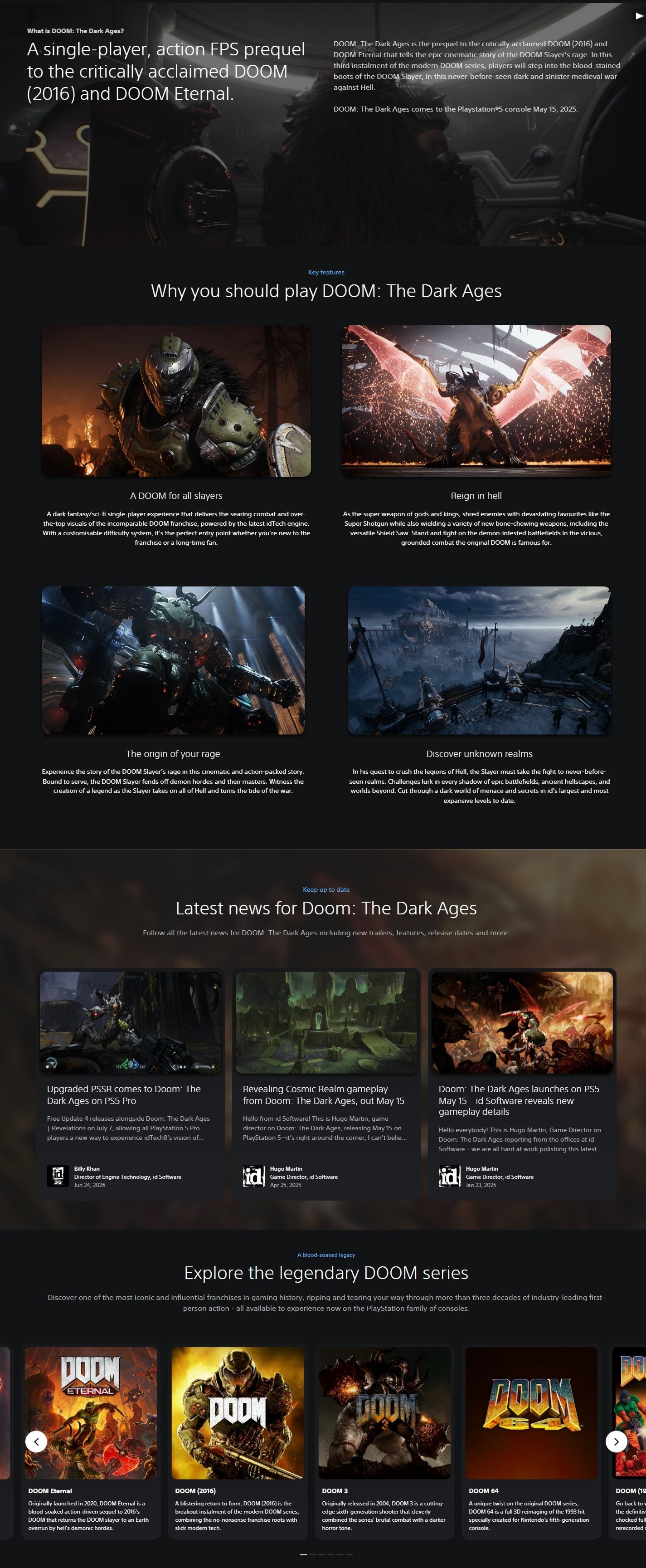 SONY Doom: The Dark Ages Standard Edition Game Software