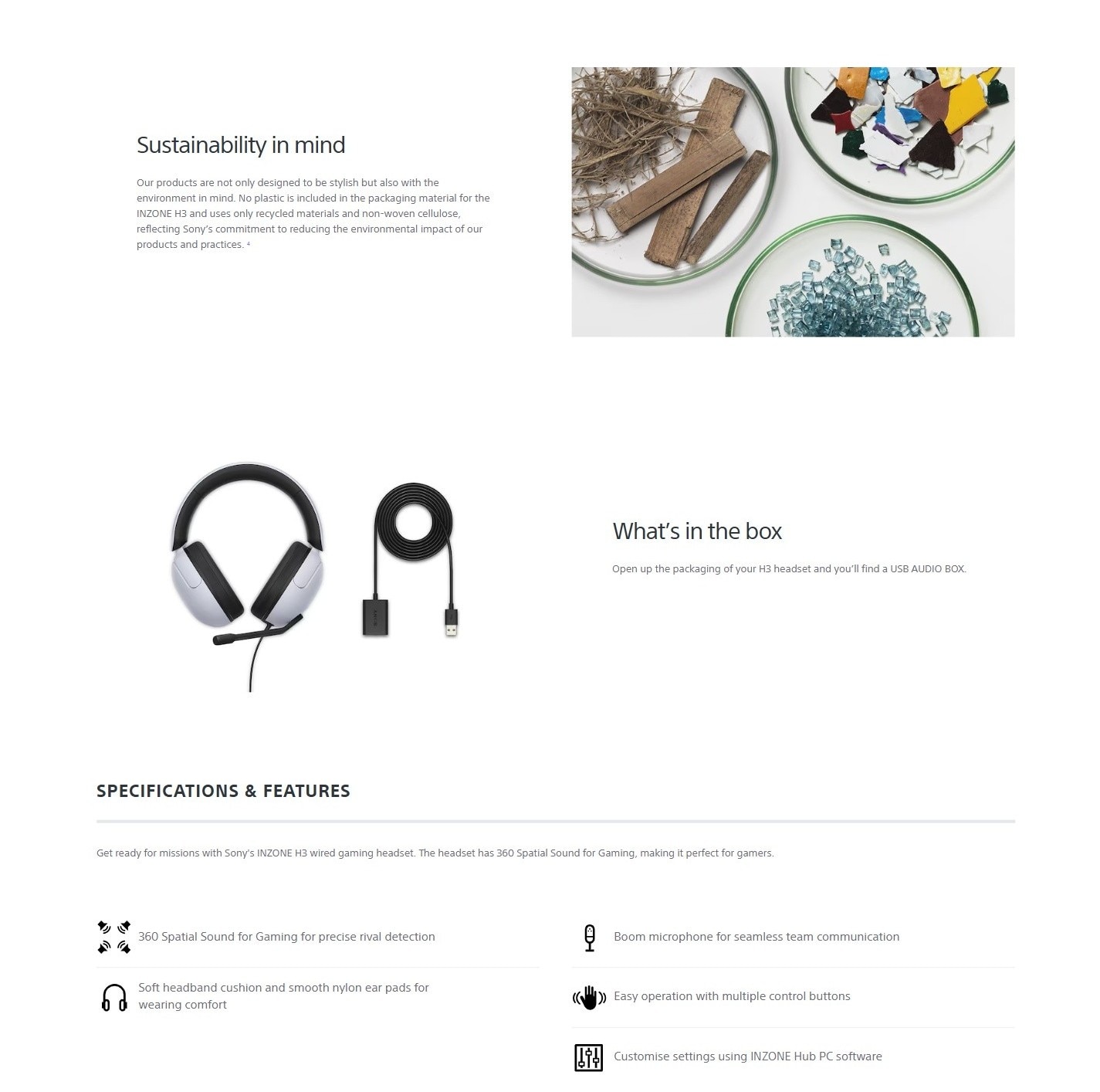 SONY INZONE H3 Wired Gaming Headset