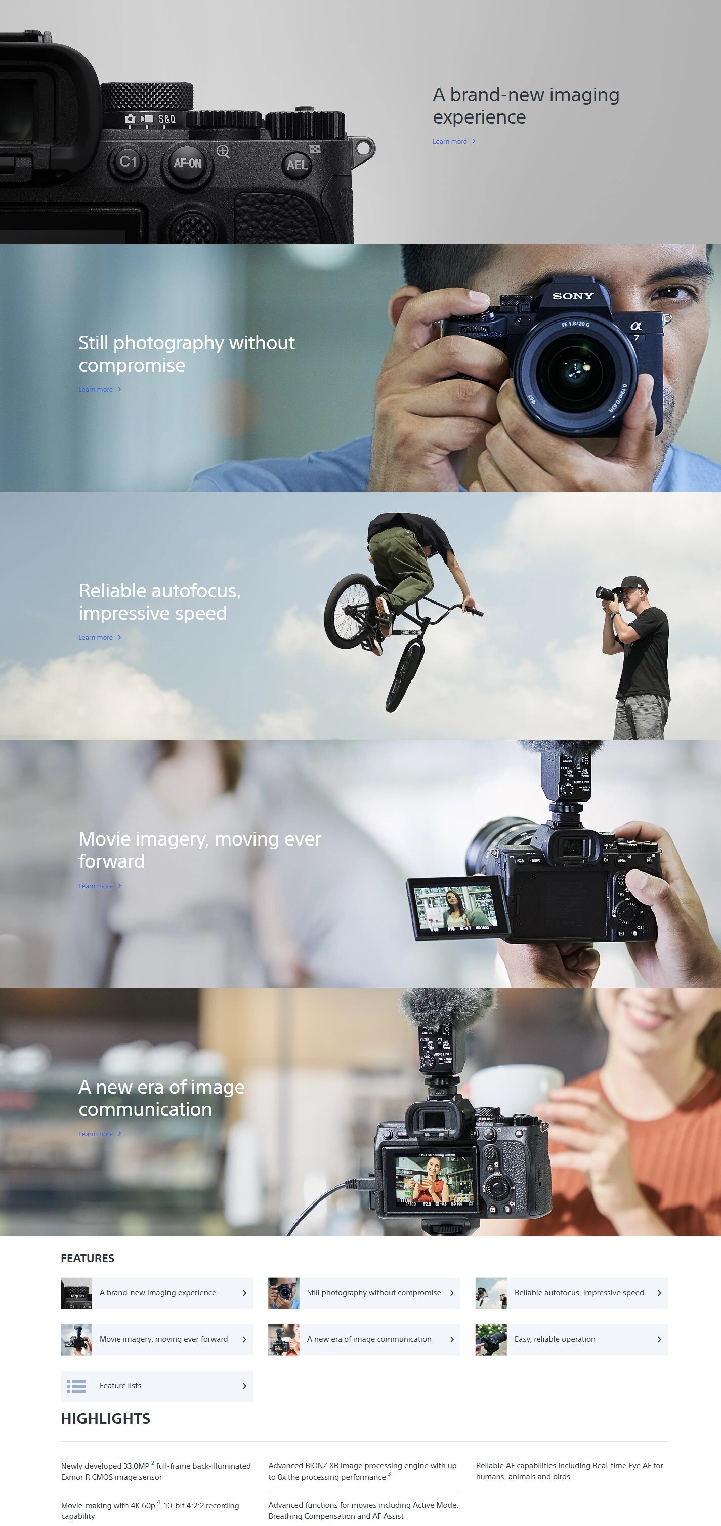 SONY ILCE-7M4M Mirrorless Changeable Lens Camera
